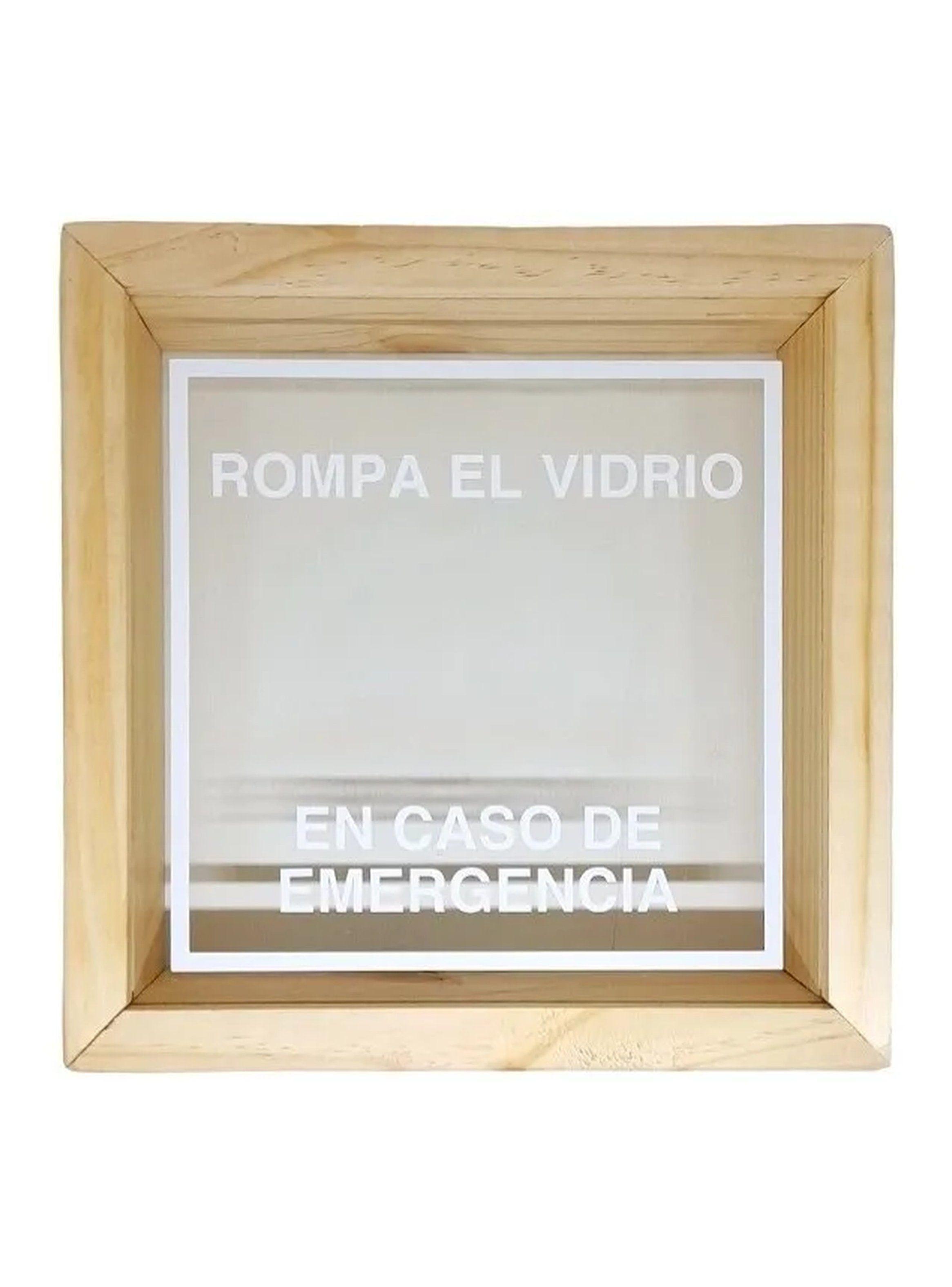 Caja Rompevidrio Emergencias Madera Con Vidrio-1