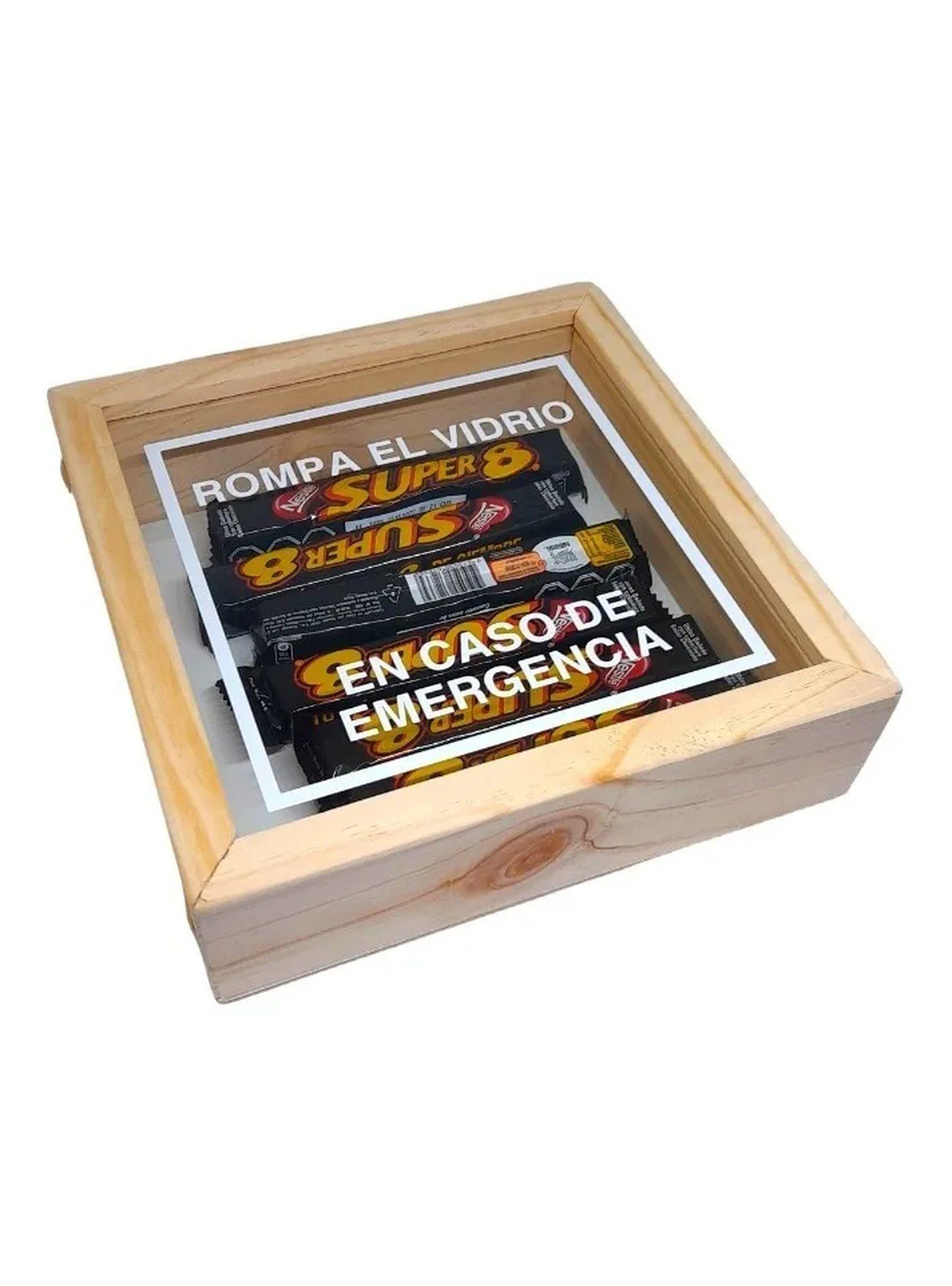 Caja Rompevidrio Emergencias Madera Con Vidrio-2