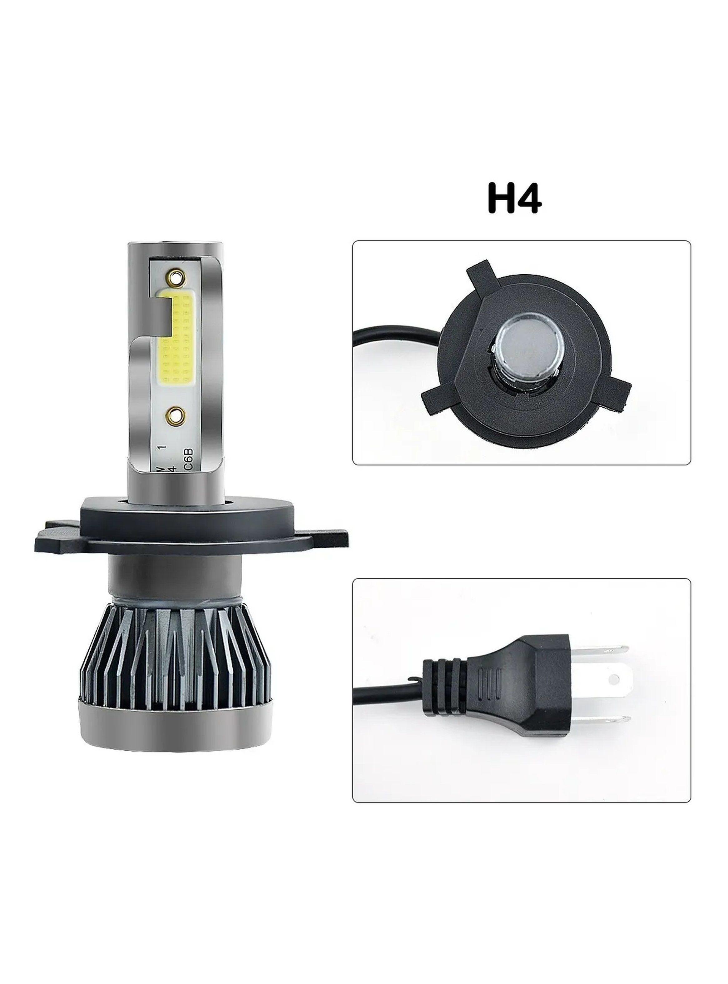 Bombillas LED H4 Alta Potencia Luz Blanca 6000K Ajuste Universal-2