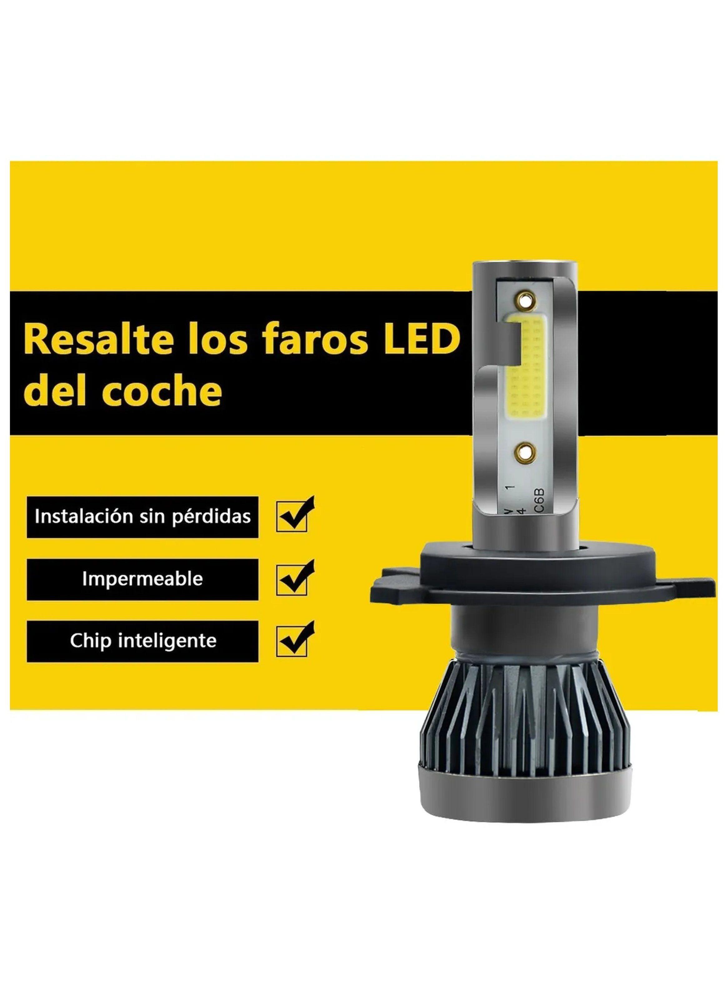 Bombillas LED H4 Alta Potencia Luz Blanca 6000K Ajuste Universal-3