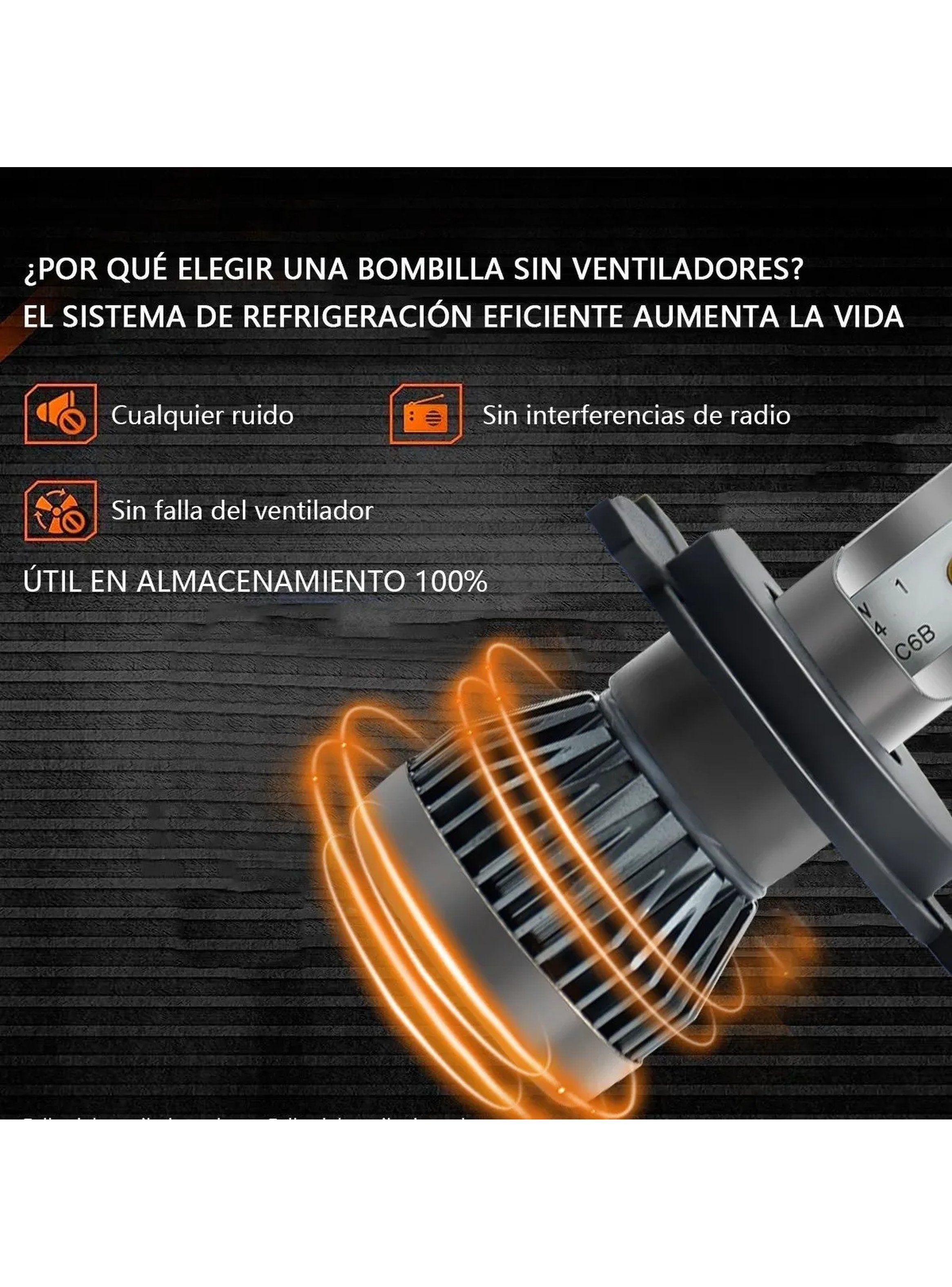 Bombillas LED H4 Alta Potencia Luz Blanca 6000K Ajuste Universal-4