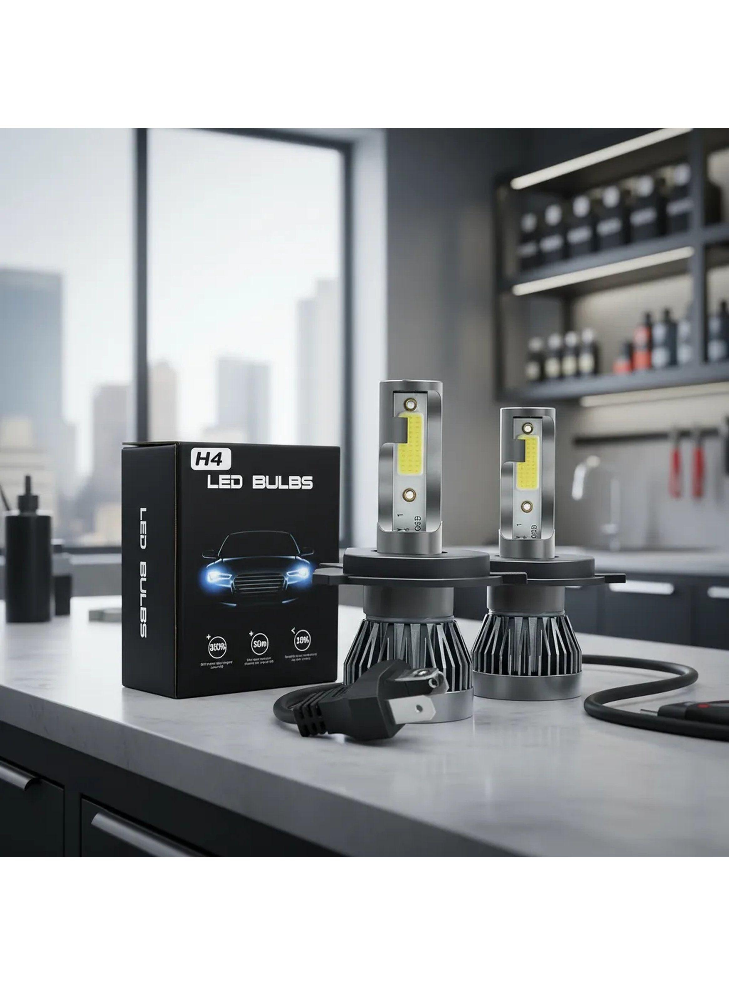 Bombillas LED H4 Alta Potencia Luz Blanca 6000K Ajuste Universal-7