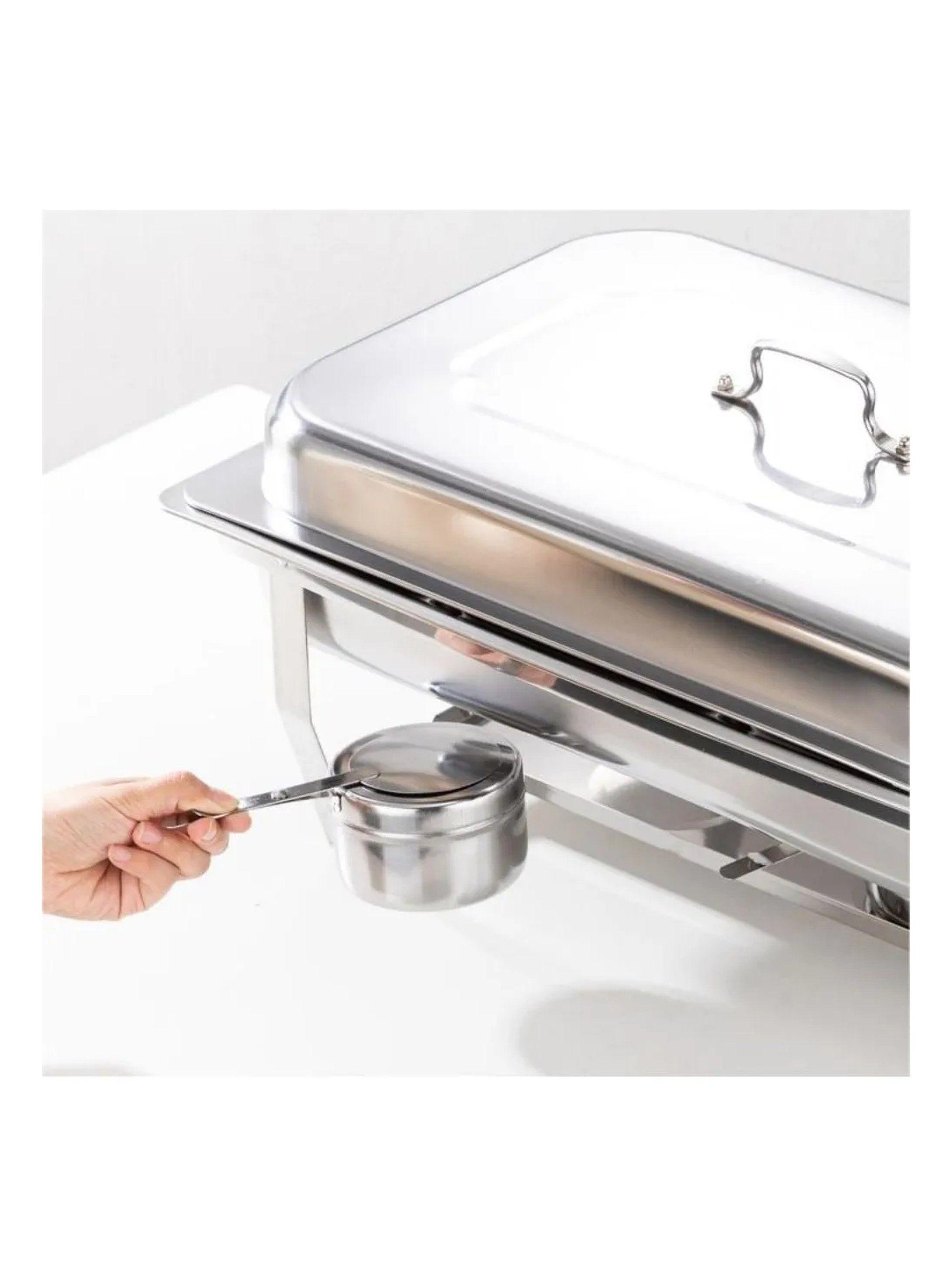 Calentador de Alimentos Acero Inoxidable 9L Buffet Rectangular-4