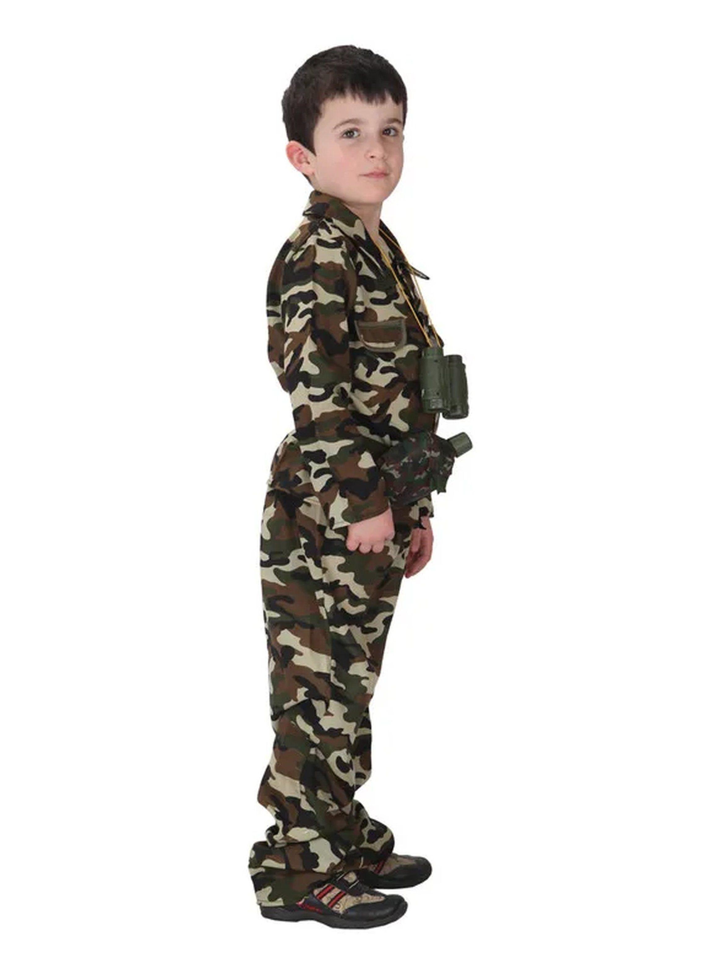 Disfraz Militar Infantil Camuflaje Con Accesorios-2