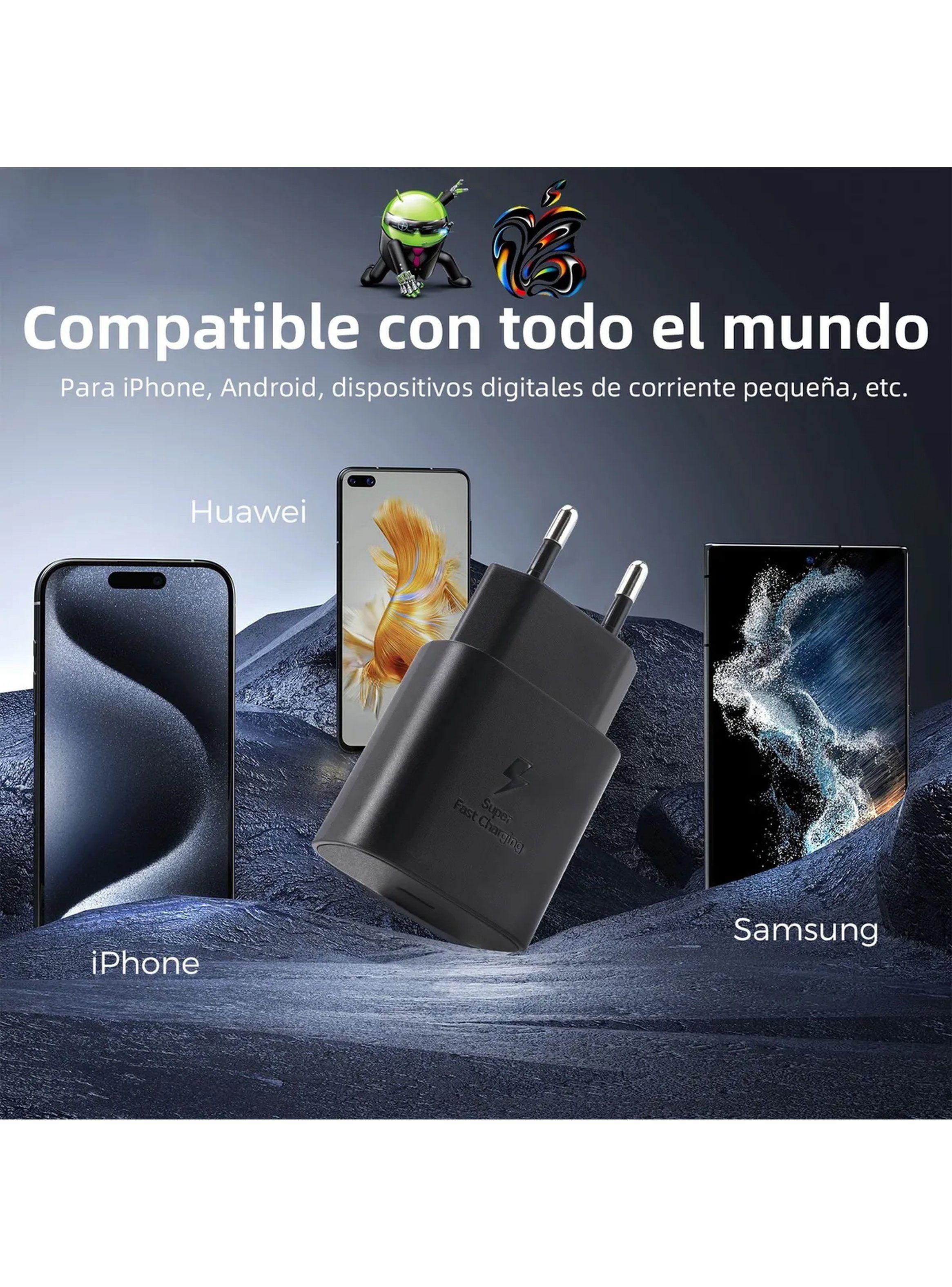 Cargador Rápido USB-C 30W PD Compatible iPhone Samsung Huawei-2