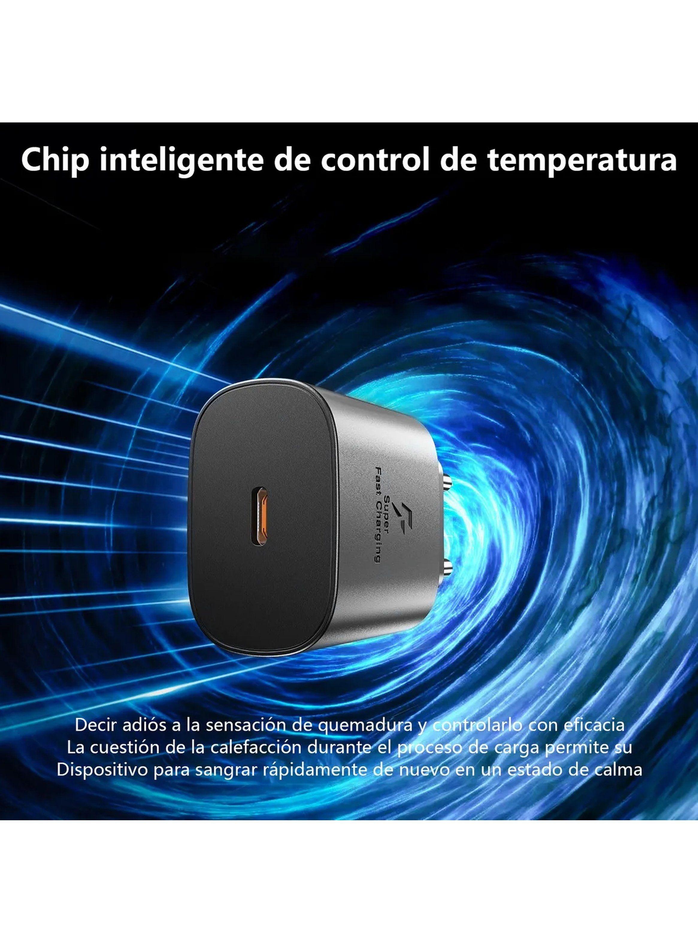 Cargador Rápido USB-C 30W PD Compatible iPhone Samsung Huawei-3