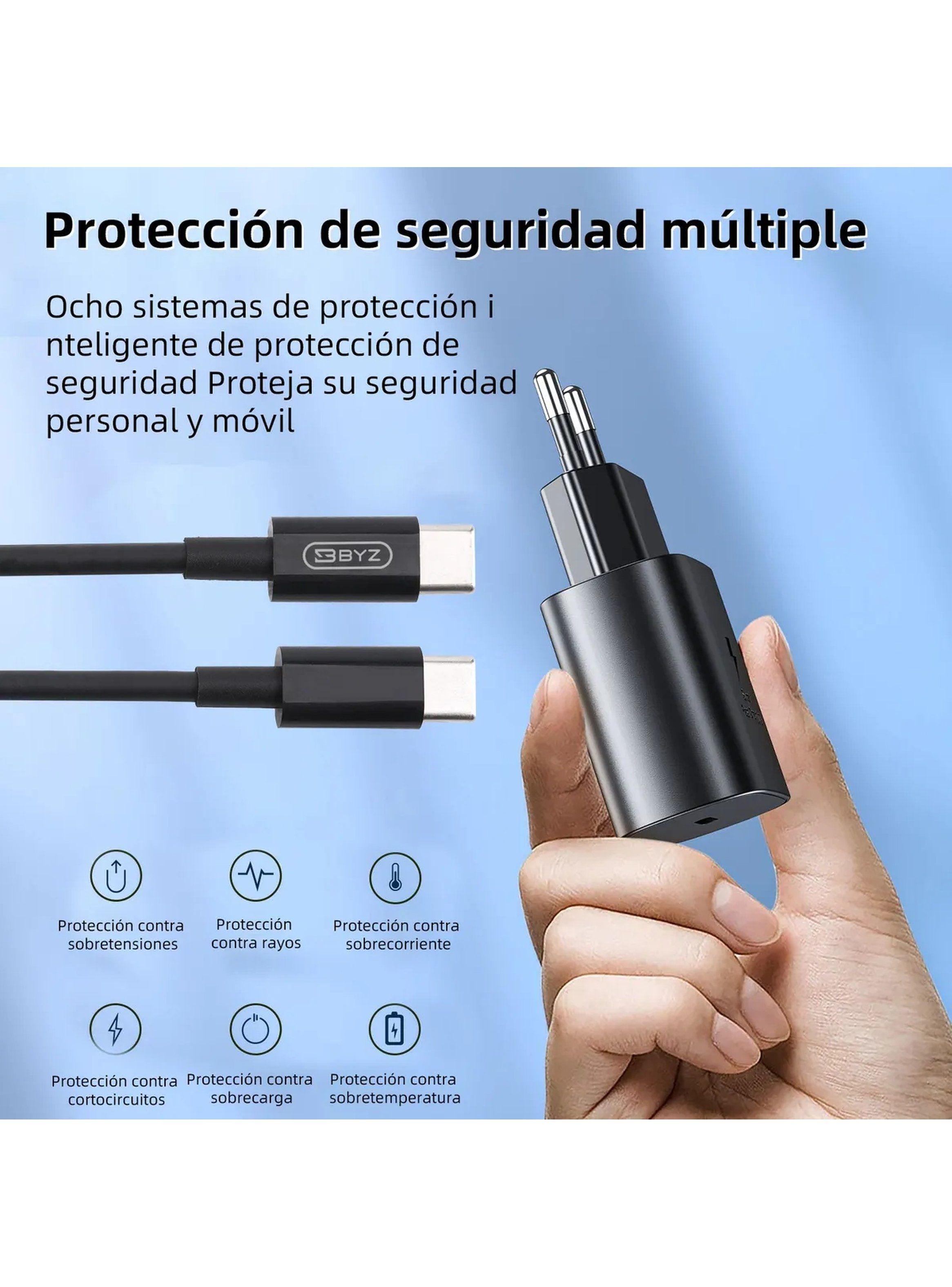 Cargador Rápido USB-C 30W PD Compatible iPhone Samsung Huawei-4