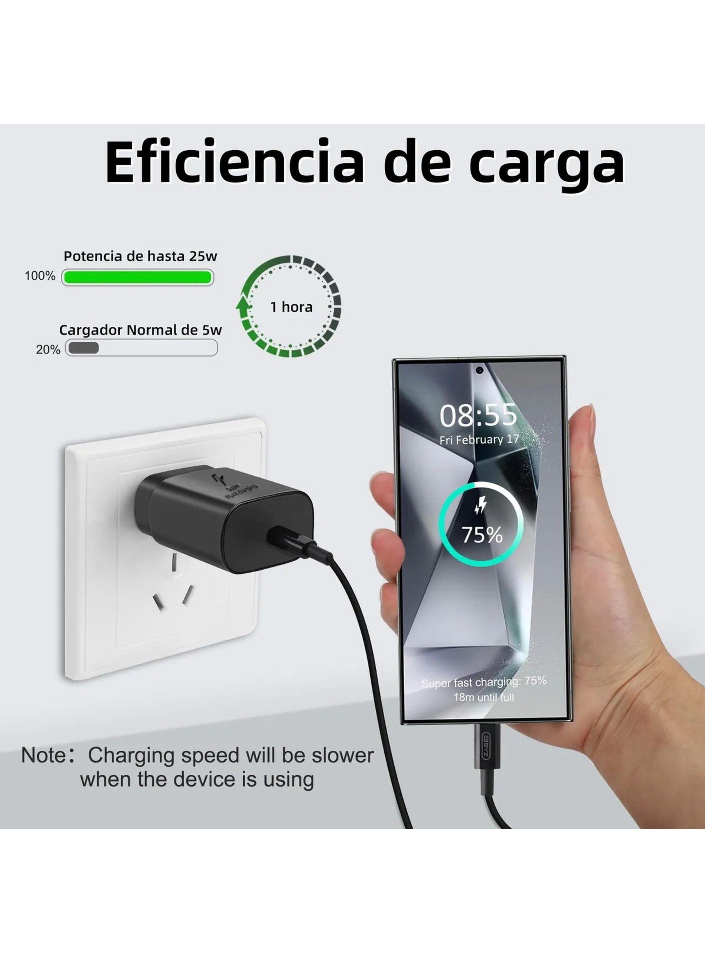 Cargador Rápido USB-C 30W PD Compatible iPhone Samsung Huawei-5