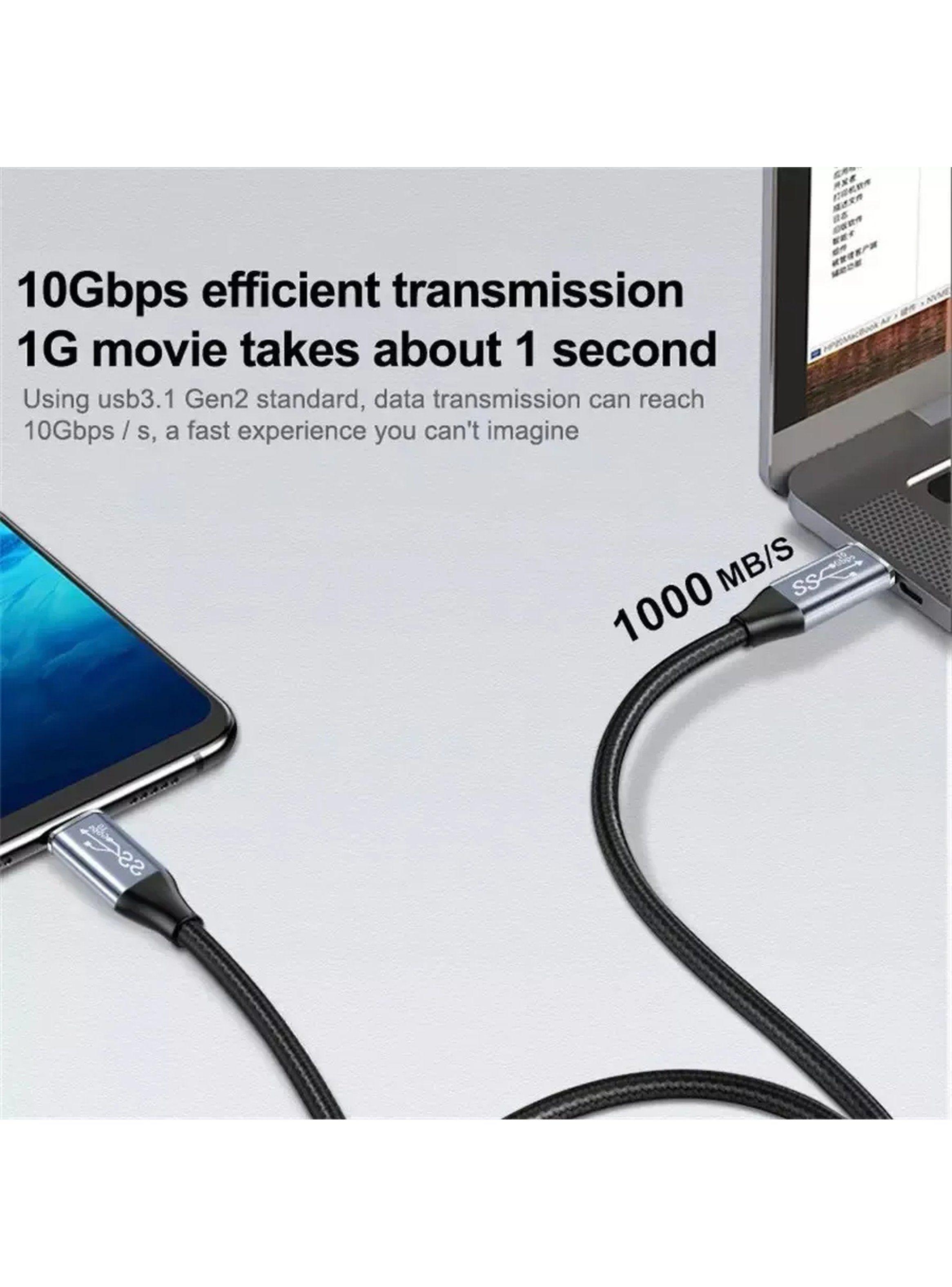 Cable USB-C a USB-C 100W USB 3.1 Gen 2 Nylon Trenzado-3