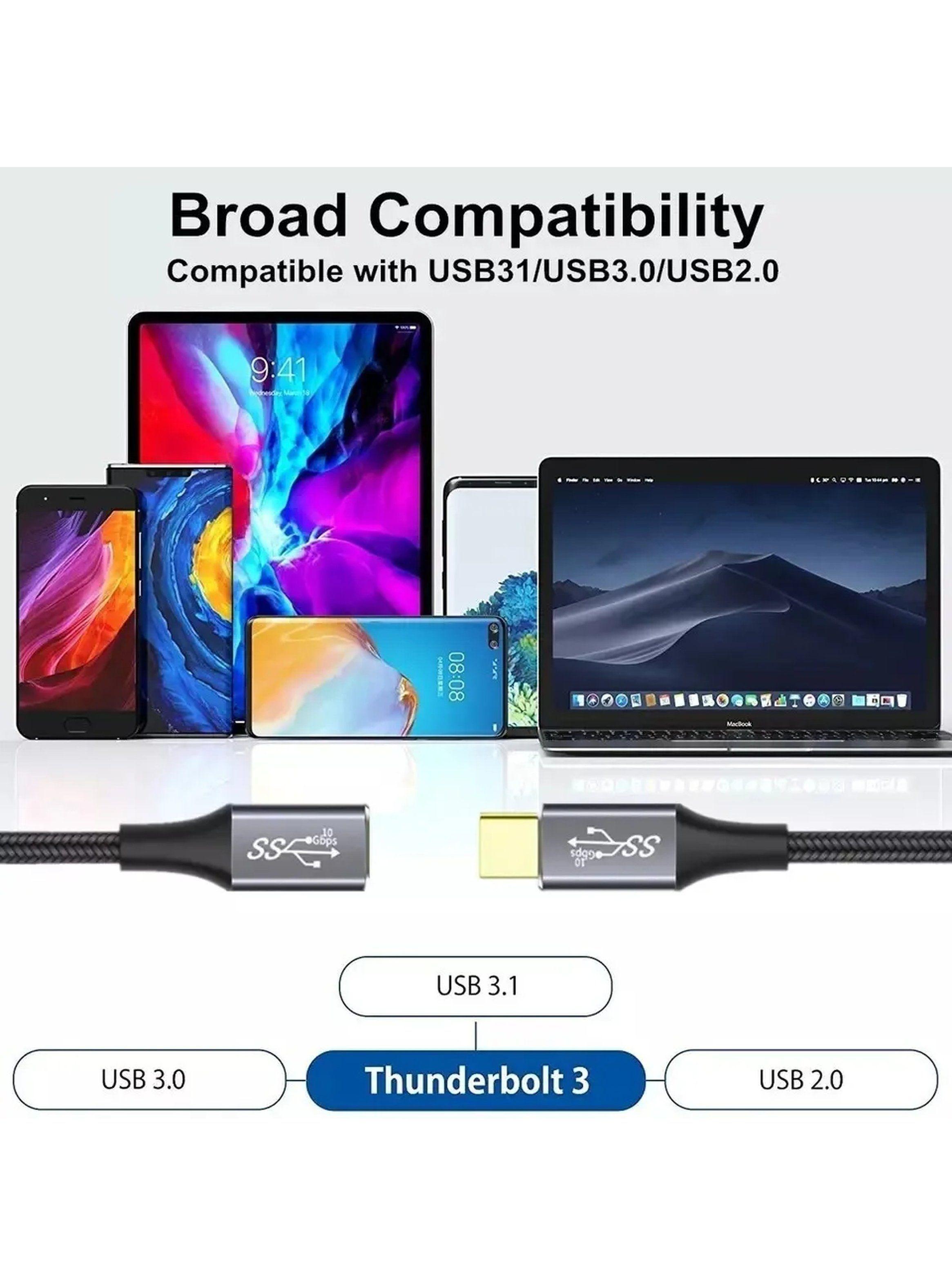 Cable USB-C a USB-C 100W USB 3.1 Gen 2 Nylon Trenzado-4