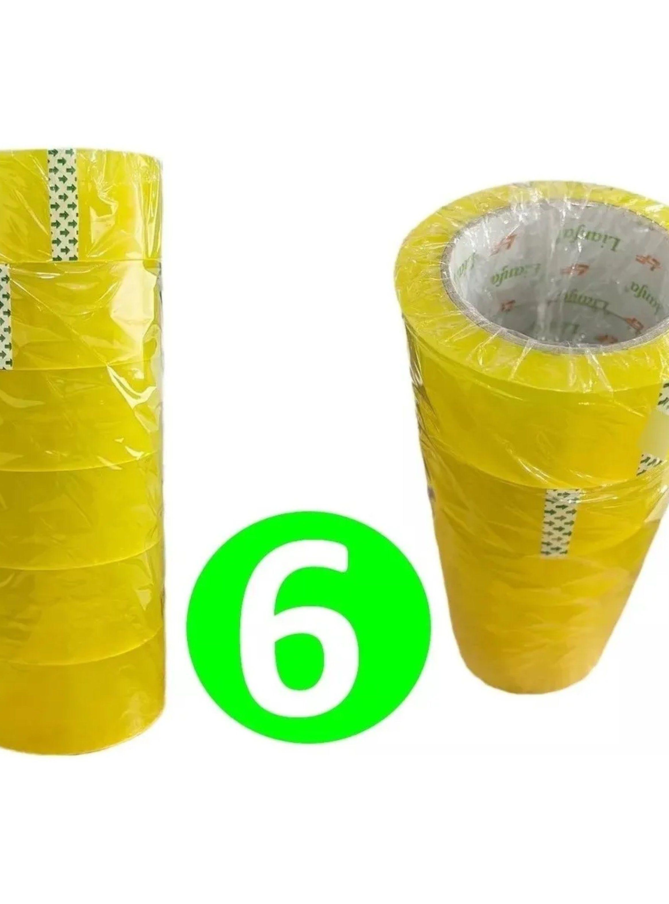 Cinta Adhesiva Amarilla Pack 6 Rollos-1