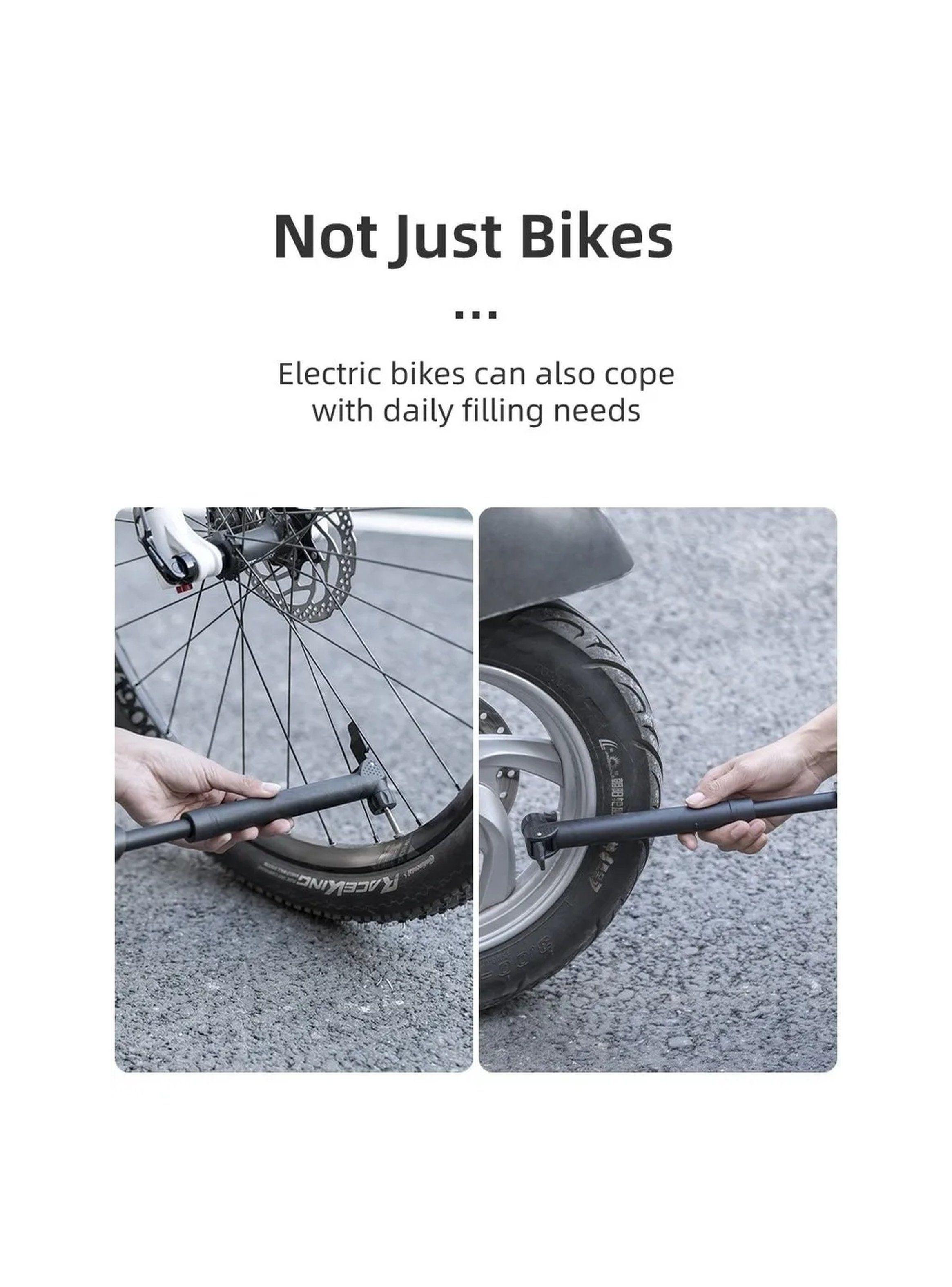 Bomba Telescópica de Bicicleta 38 cm Compatible con Válvula Schrader y Presta-4