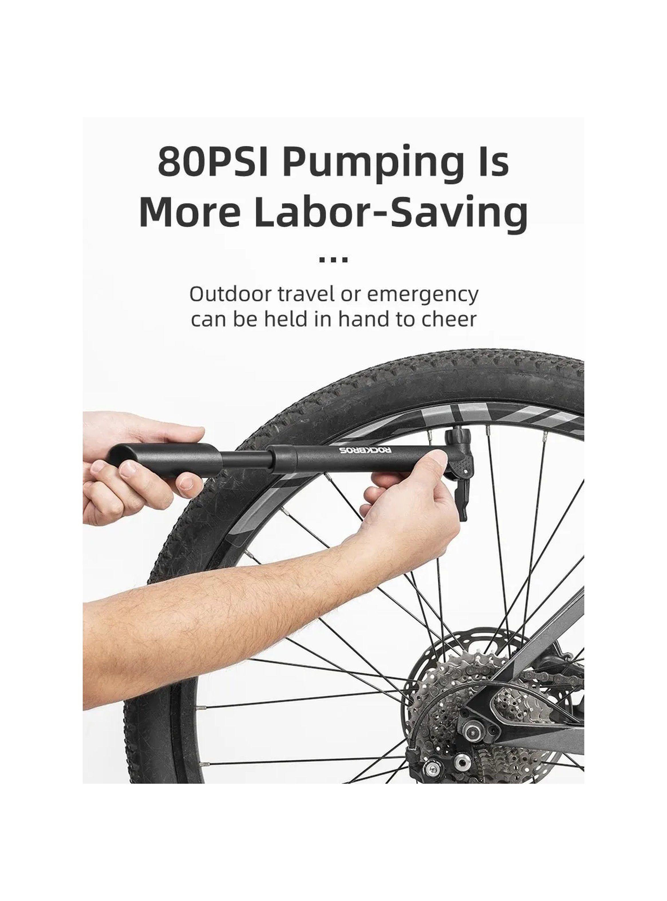 Bomba Telescópica de Bicicleta 38 cm Compatible con Válvula Schrader y Presta-6