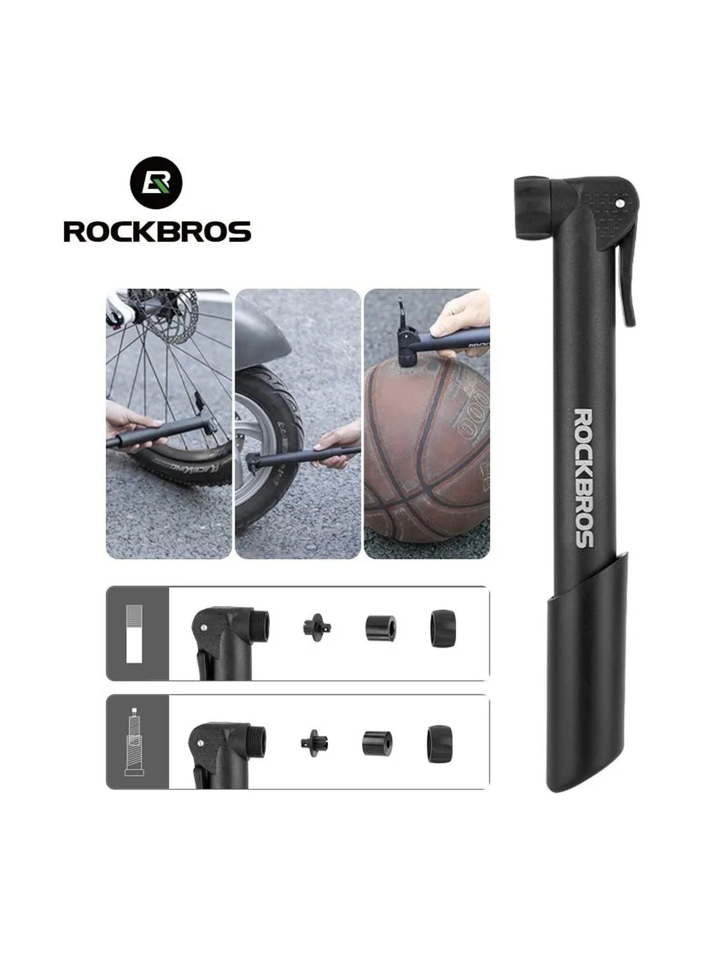 Bomba Telescópica de Bicicleta 38 cm Compatible con Válvula Schrader y Presta-7