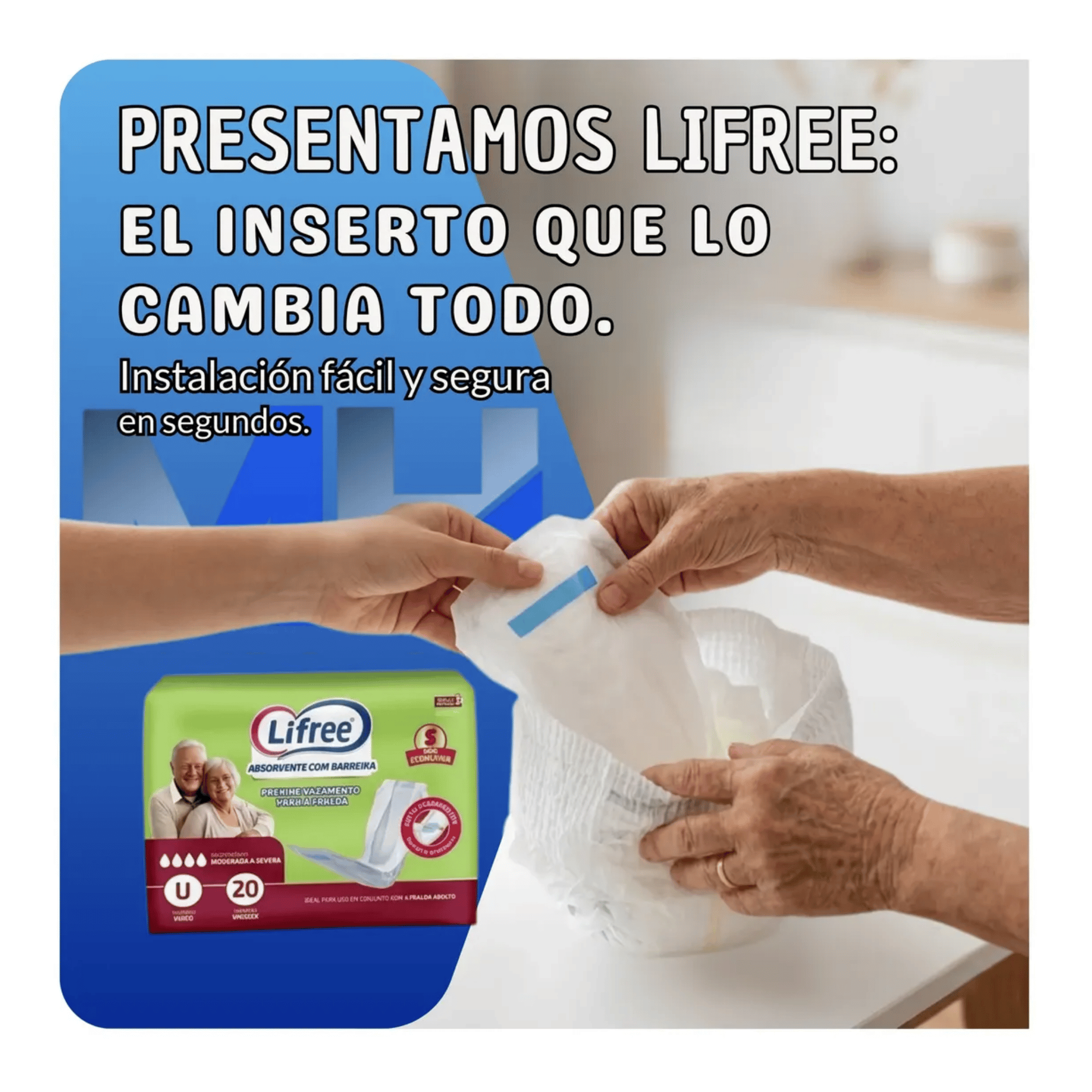 Absorbente Geriatrico Lifree 60 Unids Incontinencia Pack X3-2