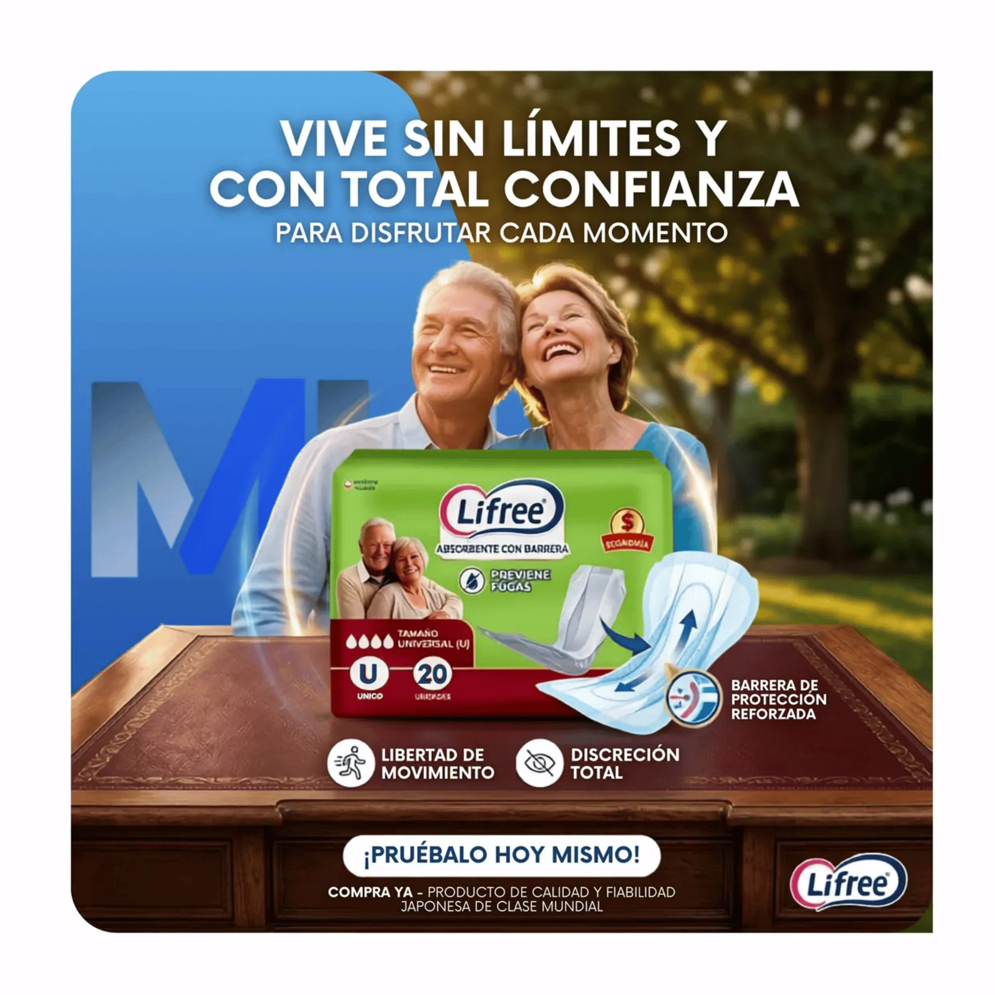 Absorbente Geriatrico Lifree 60 Unids Incontinencia Pack X3-7