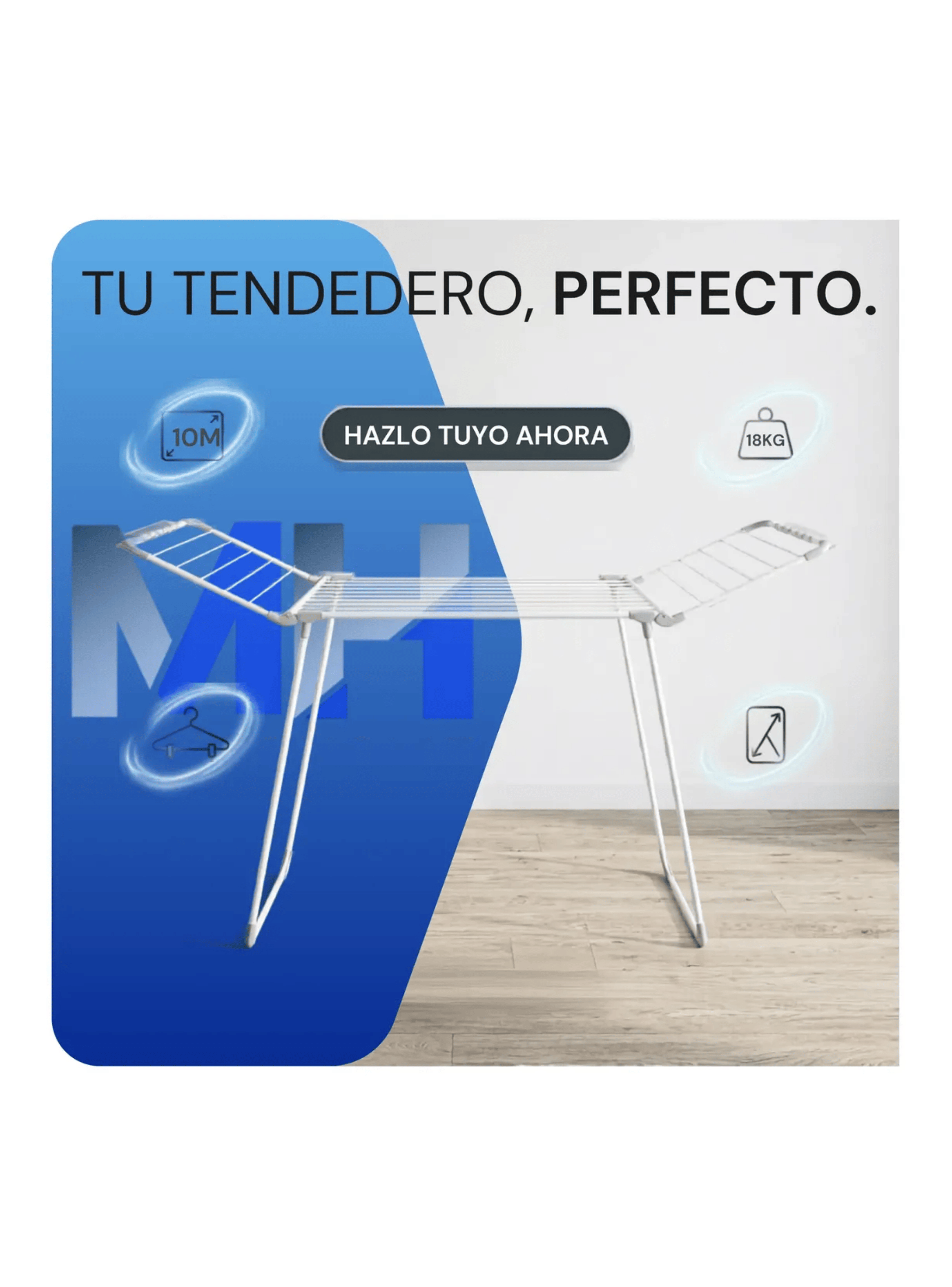 Tendedero De Ropa Met lico 12 Metros Cotidiana M design 18kg-7