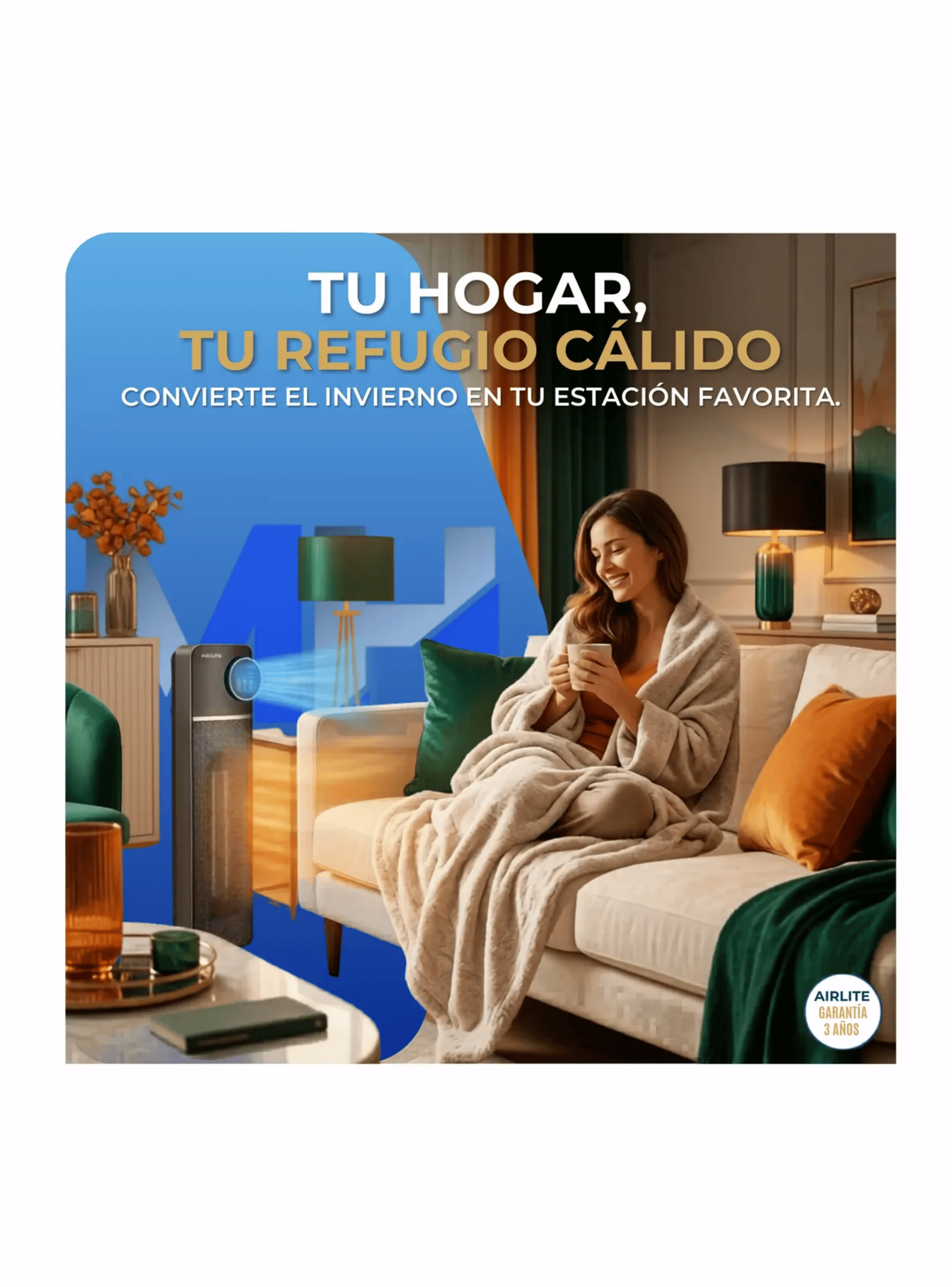 Termoventilador Ceramico Digital Torre 2000w Con Control-1