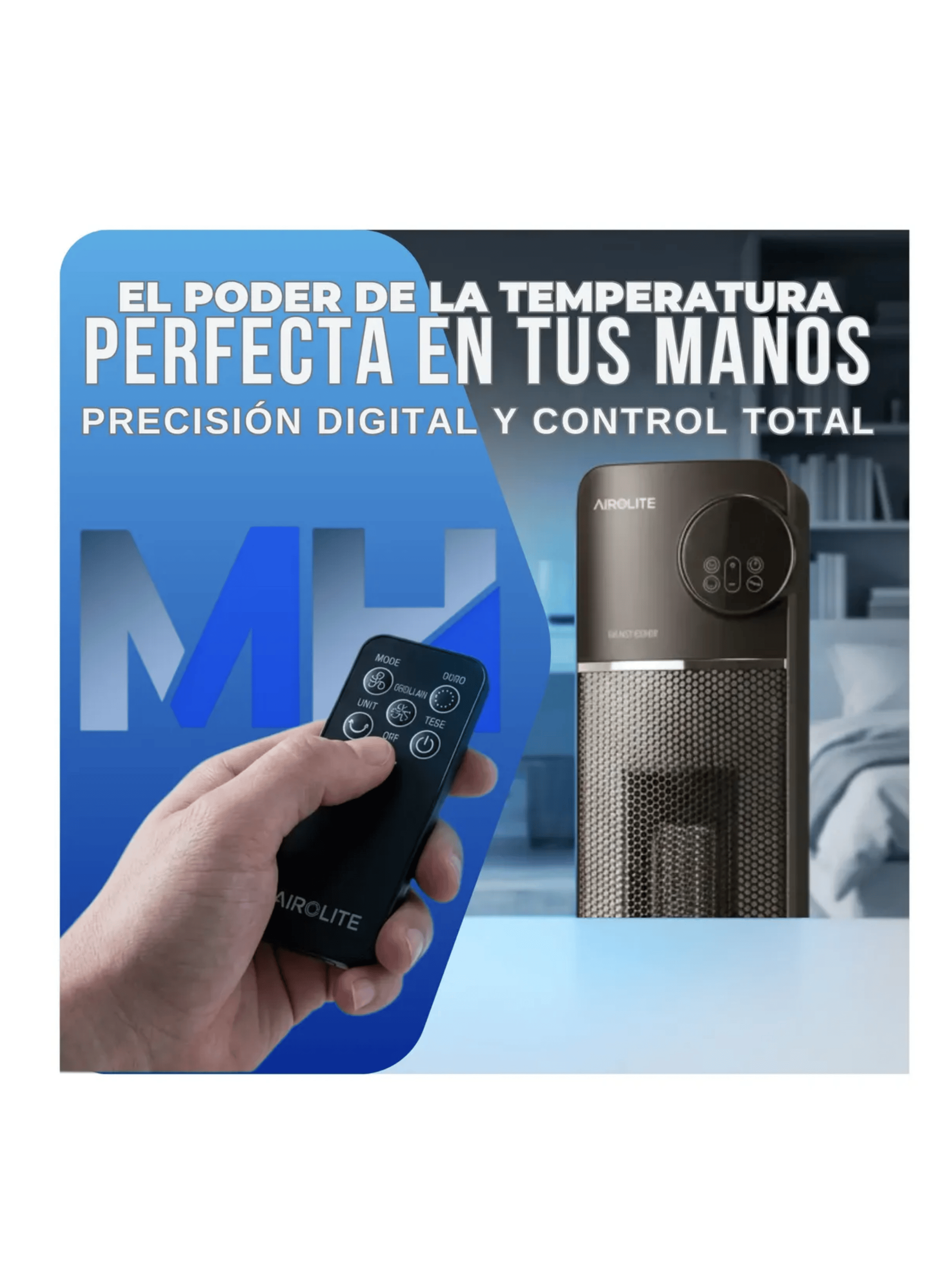 Termoventilador Ceramico Digital Torre 2000w Con Control-2