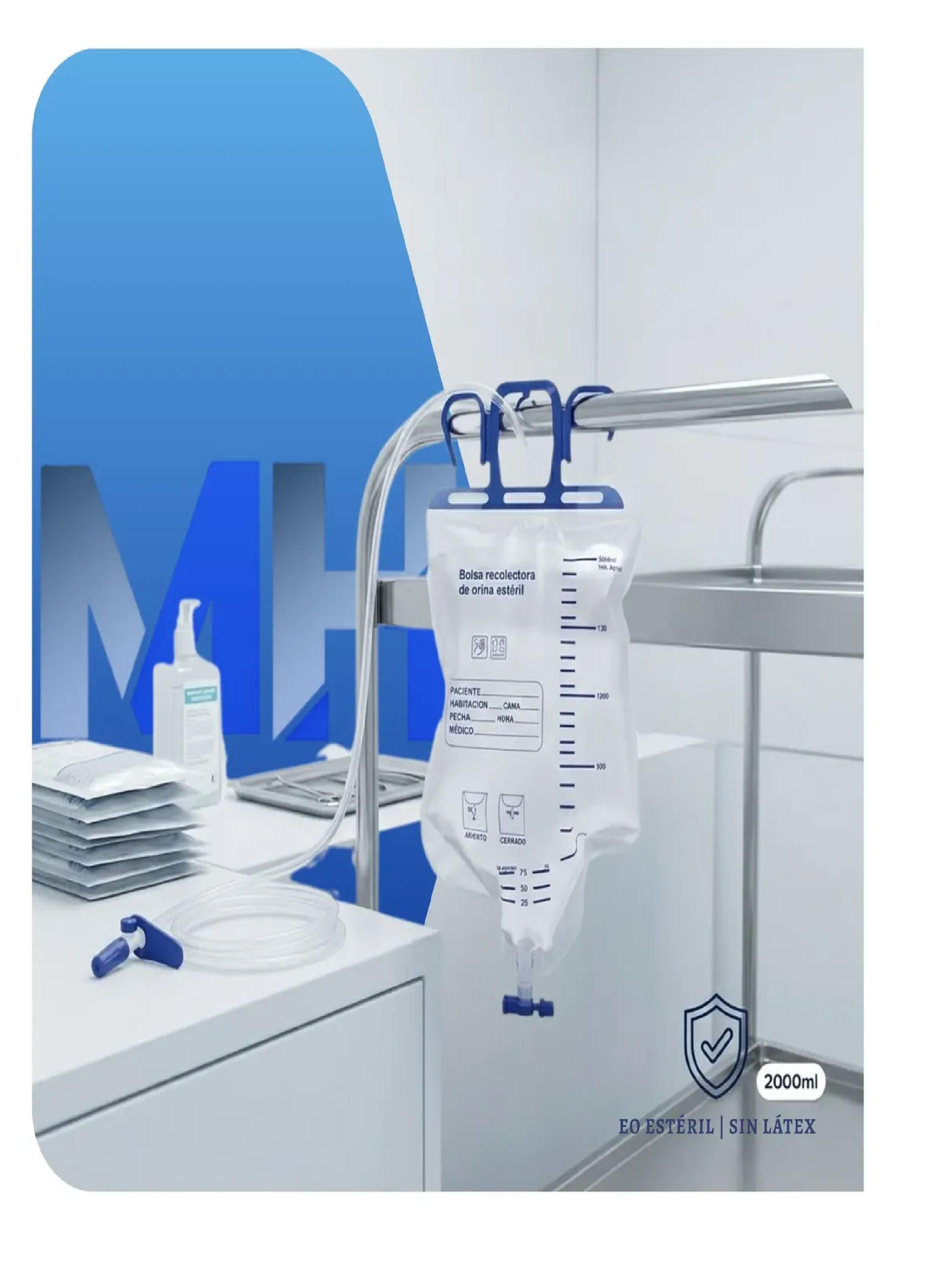 Bolsa Recolectora De Orina Adulto 2 Litros Cranberry Esteril-2