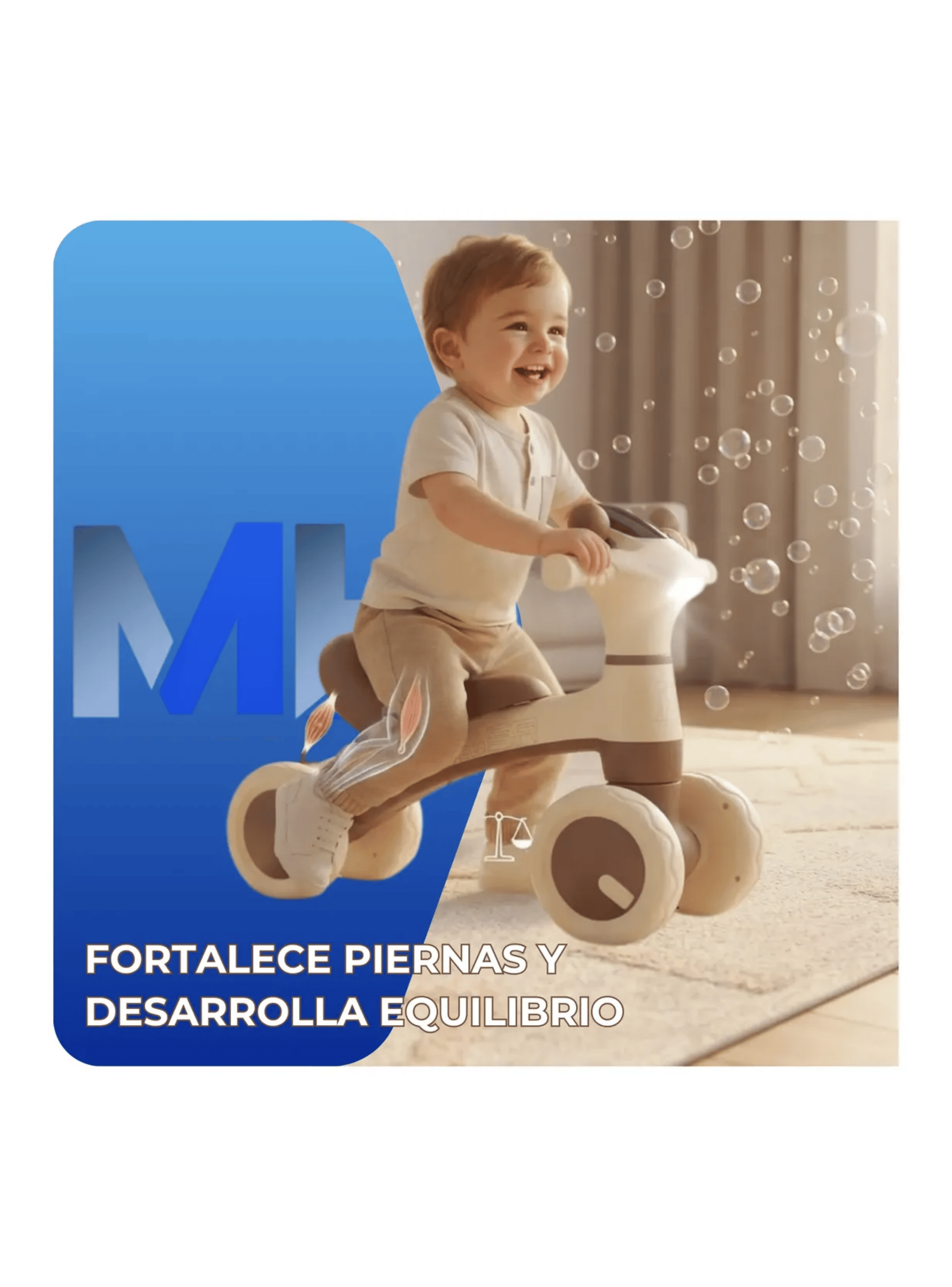 Andador Correpasillos Equilibrio 4 Ruedas Bebes Con Luces-5