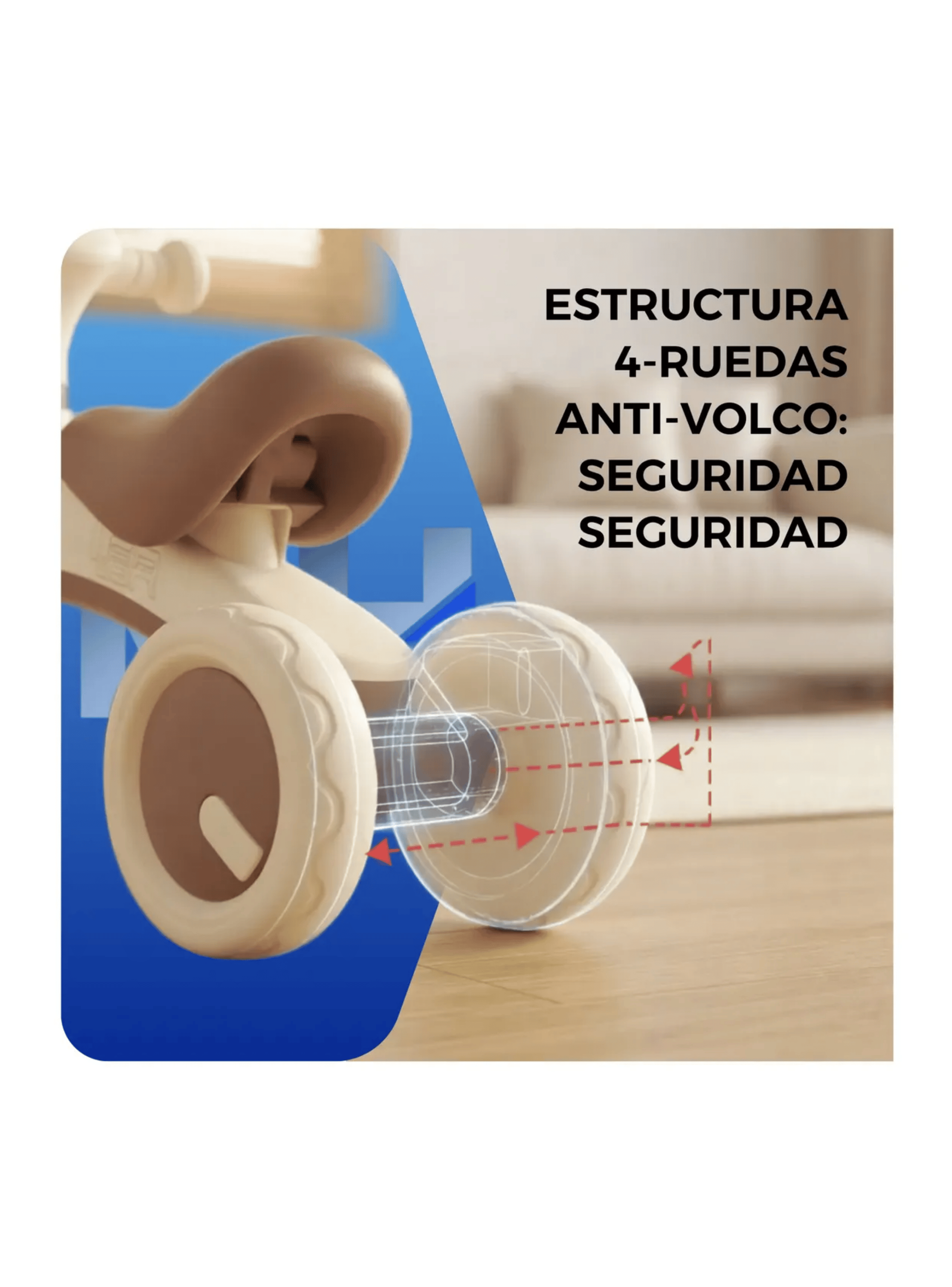 Andador Correpasillos Equilibrio 4 Ruedas Bebes Con Luces-6