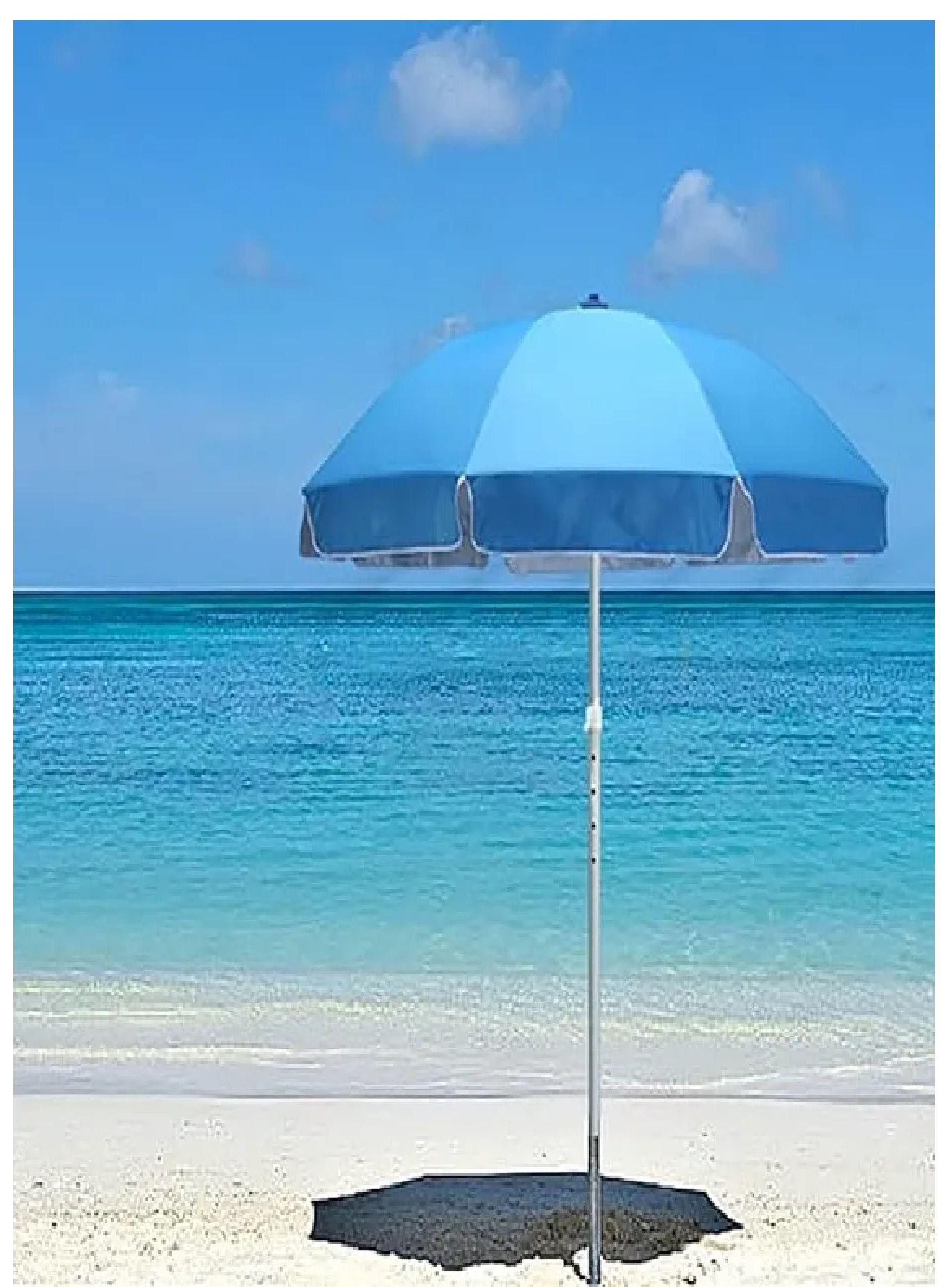 Paraguas Sombrilla Quitasol Filtro Uv Playa Celeste 160cm-2