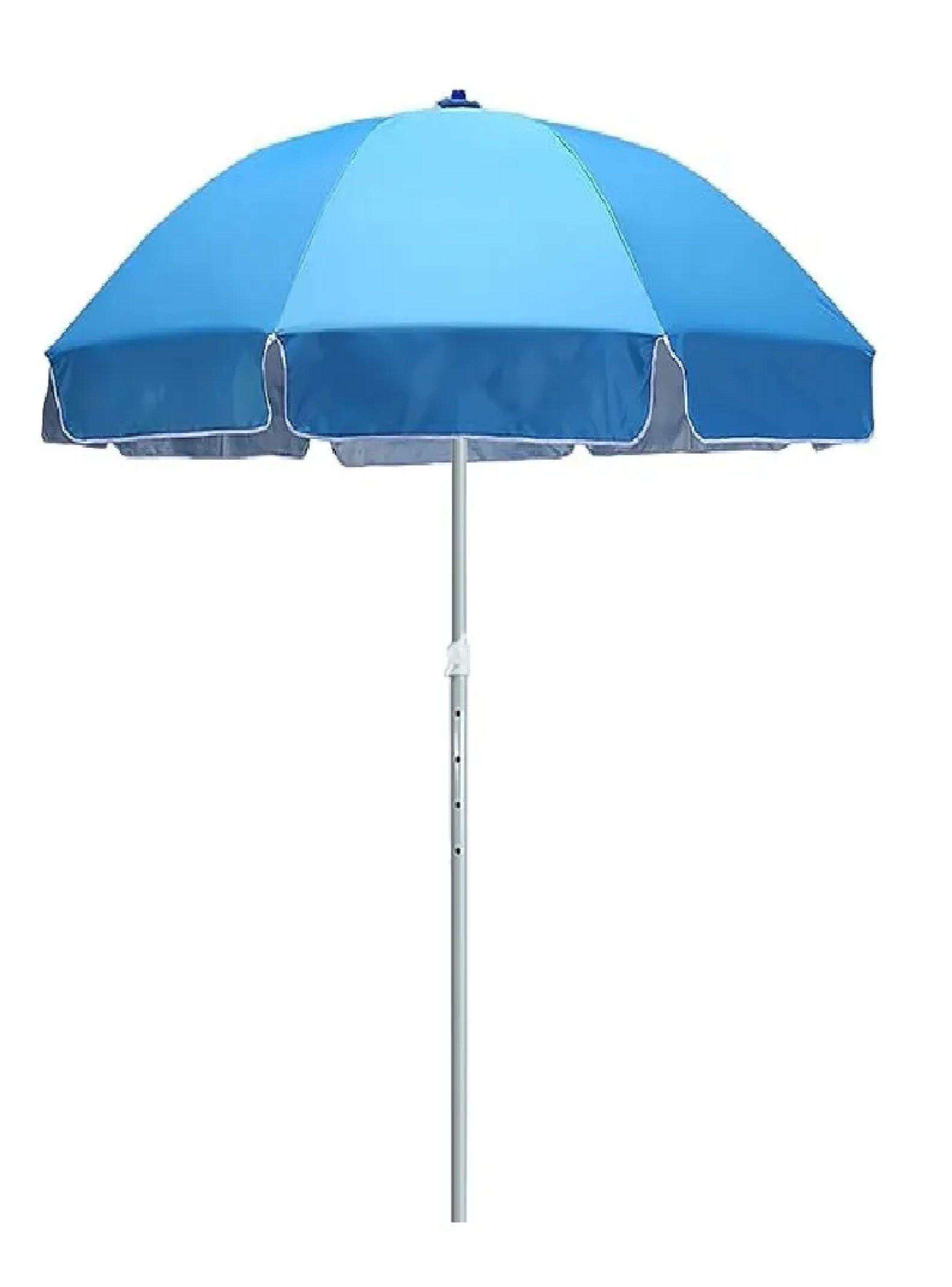 Paraguas Sombrilla Quitasol Filtro Uv Playa Celeste 160cm-3