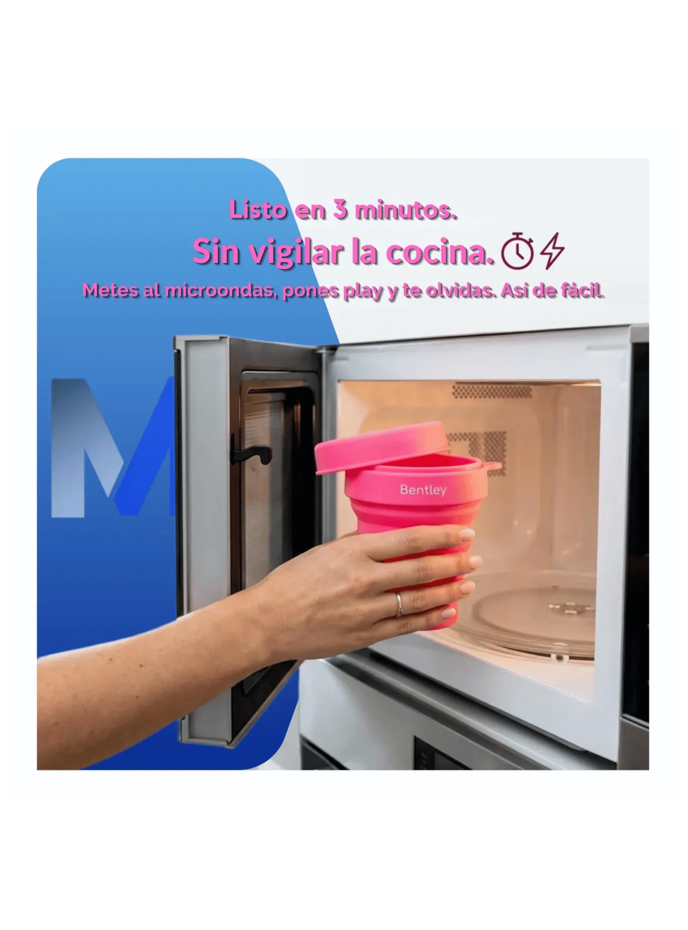 Vaso Esterilizador Copa Menstrual Bentley Silicona Rosa-4