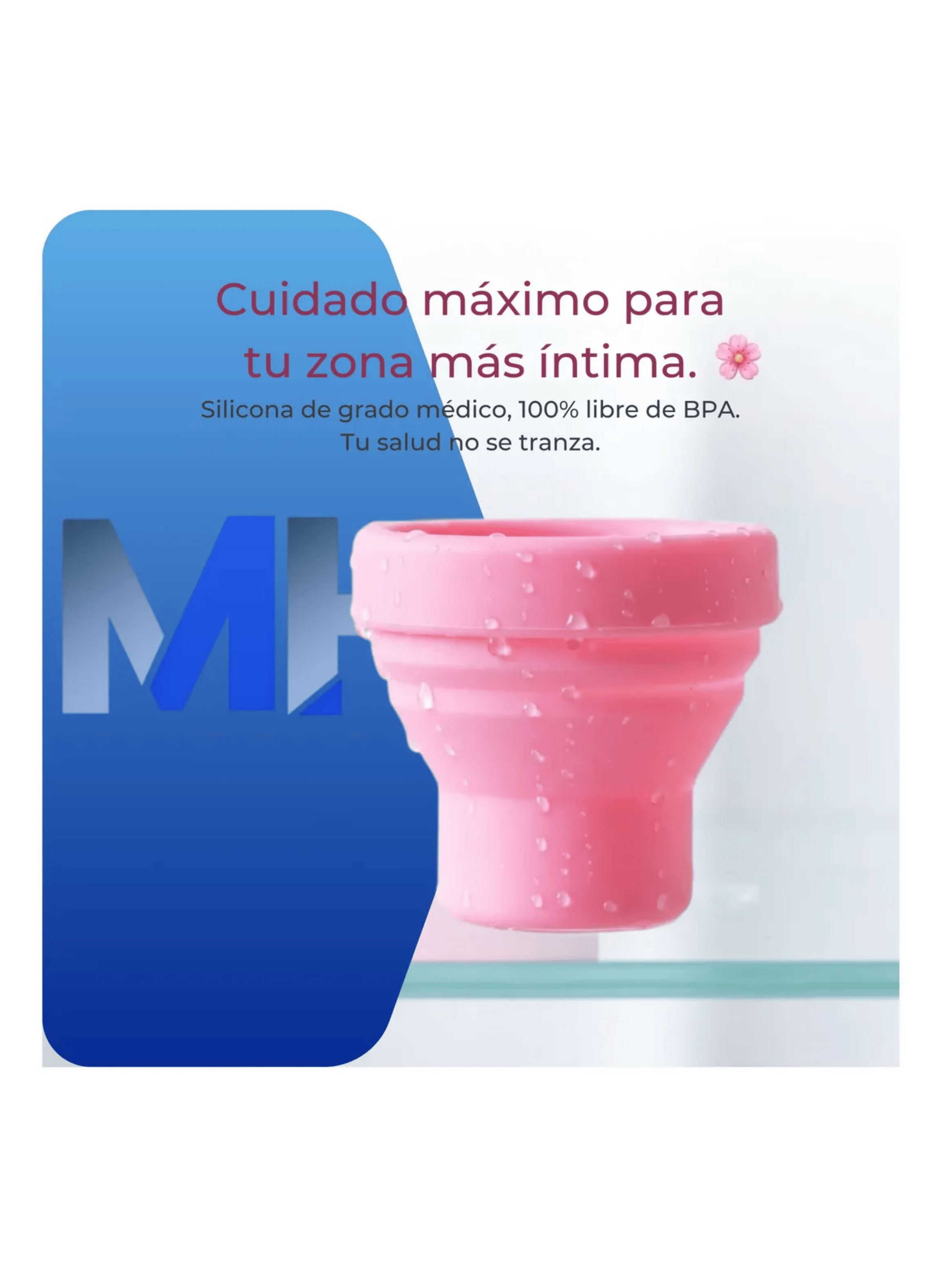 Vaso Esterilizador Copa Menstrual Bentley Silicona Rosa-5