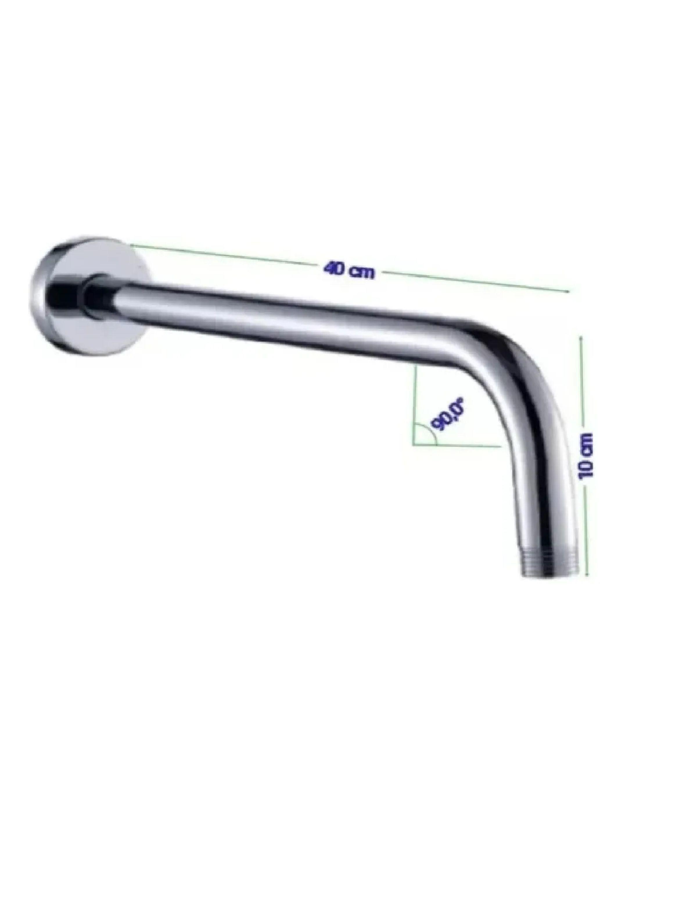 Brazo De Ducha 40cm + Plato De Ducha 25cm Acero Inox Taumm-4