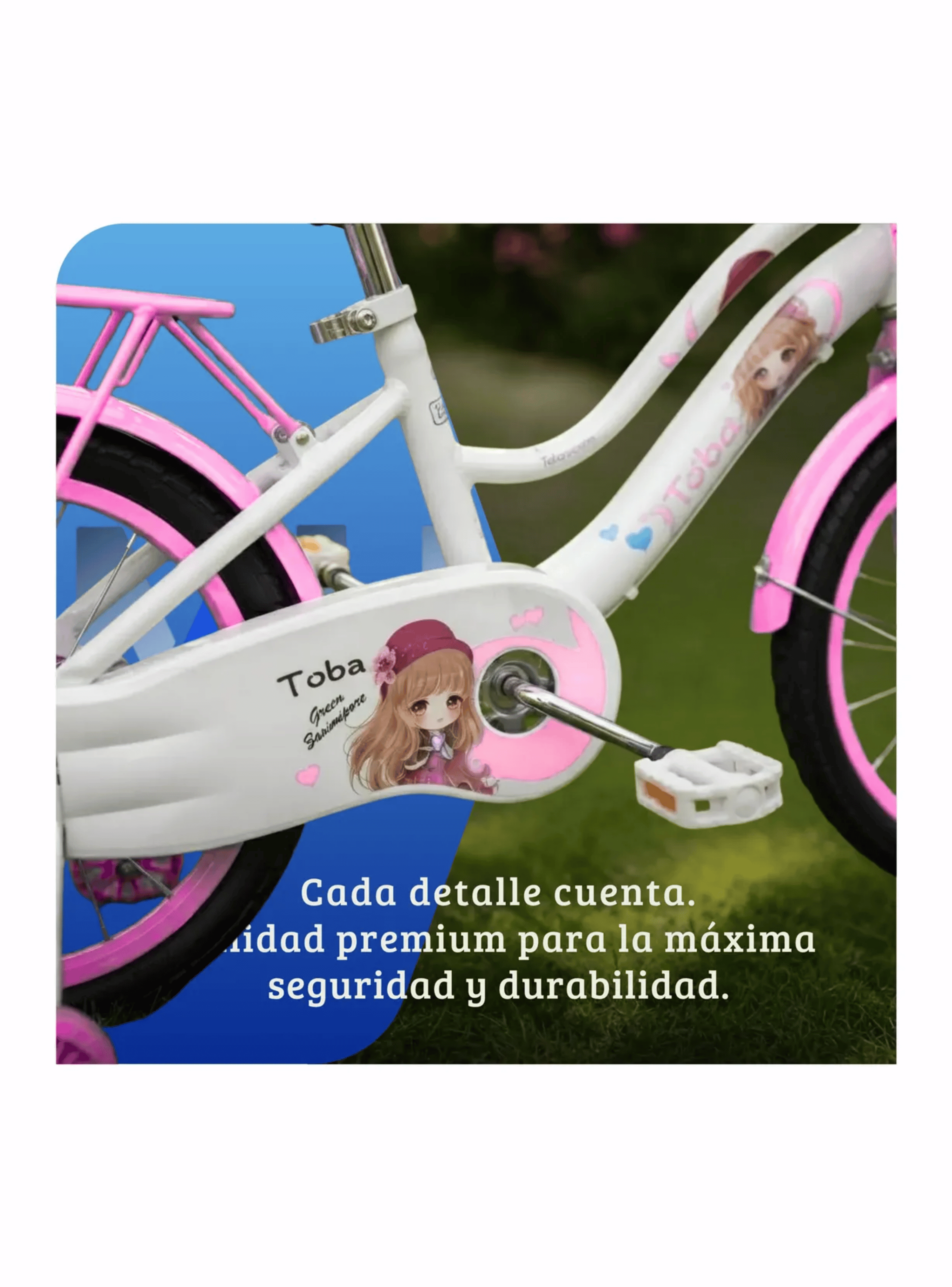 Bicicleta Infantil Aro 16 Con Rueditas Y Canasto Ni as ROSA-6