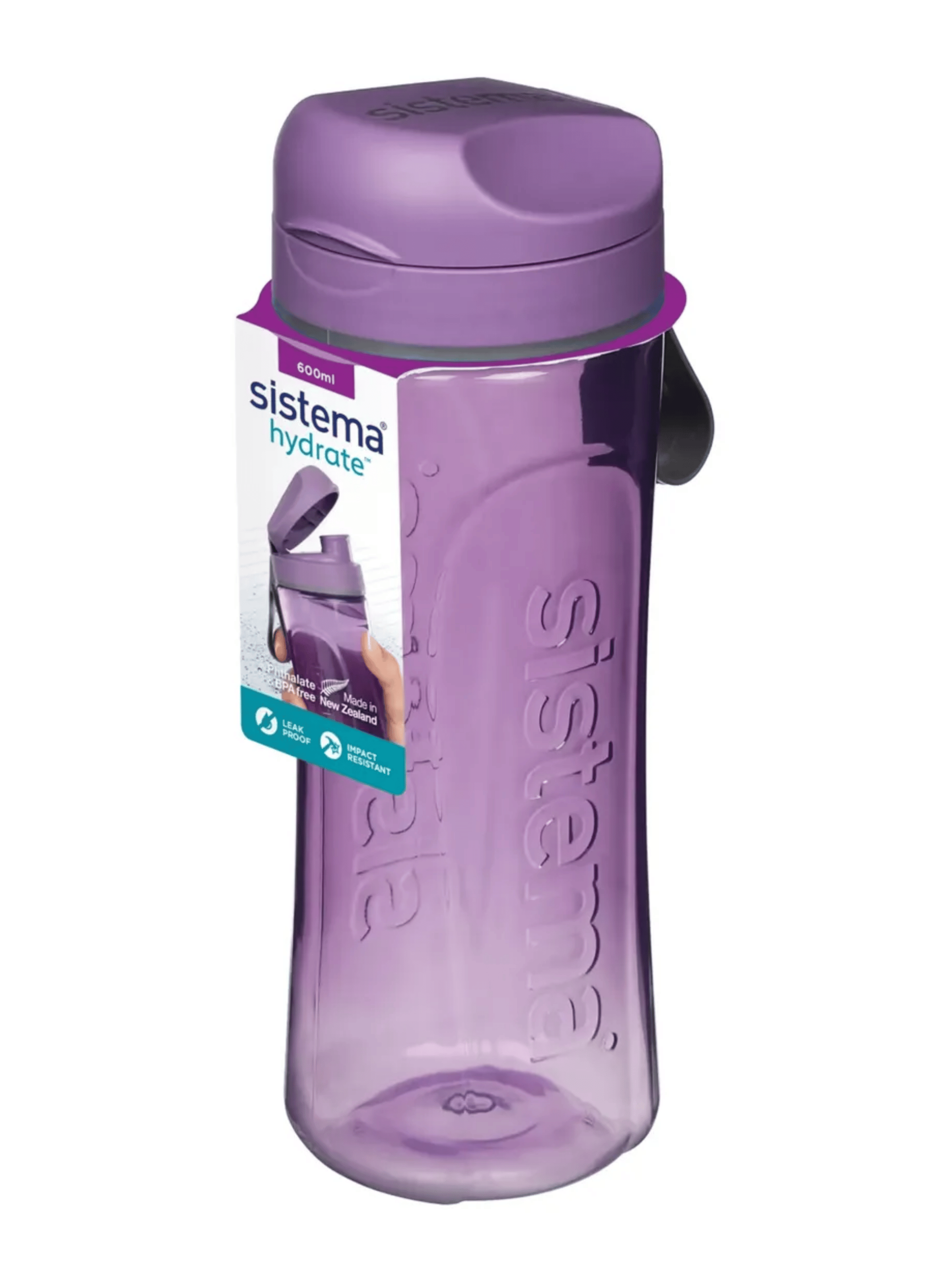 Botella De Agua Sistema Swift 600ml Reutilizable Libre Bpa Morado-0