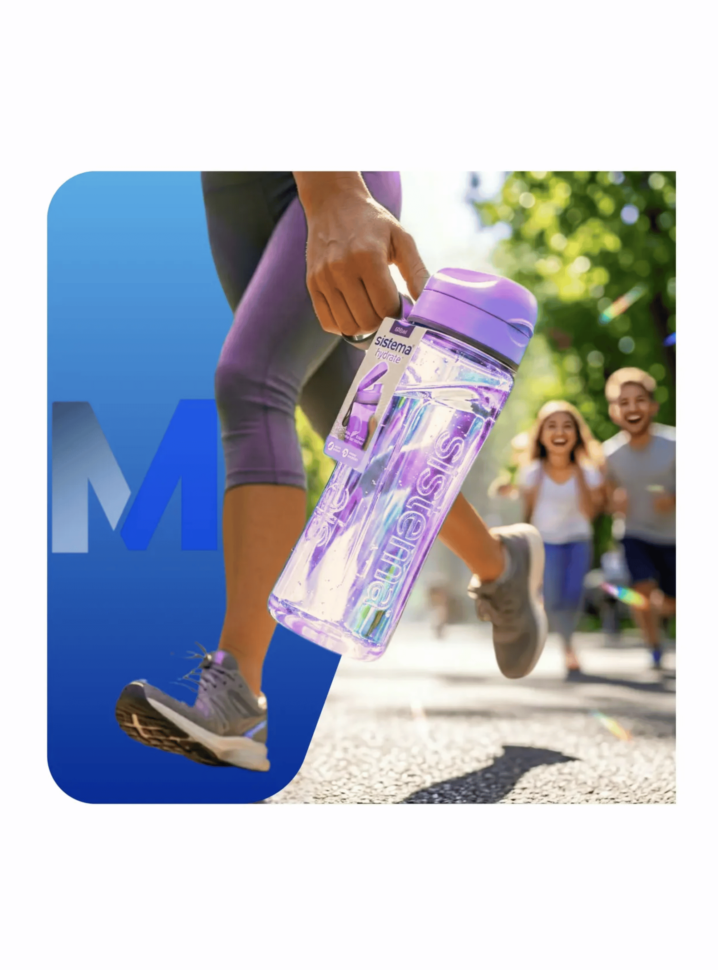 Botella De Agua Sistema Swift 600ml Reutilizable Libre Bpa Morado-2