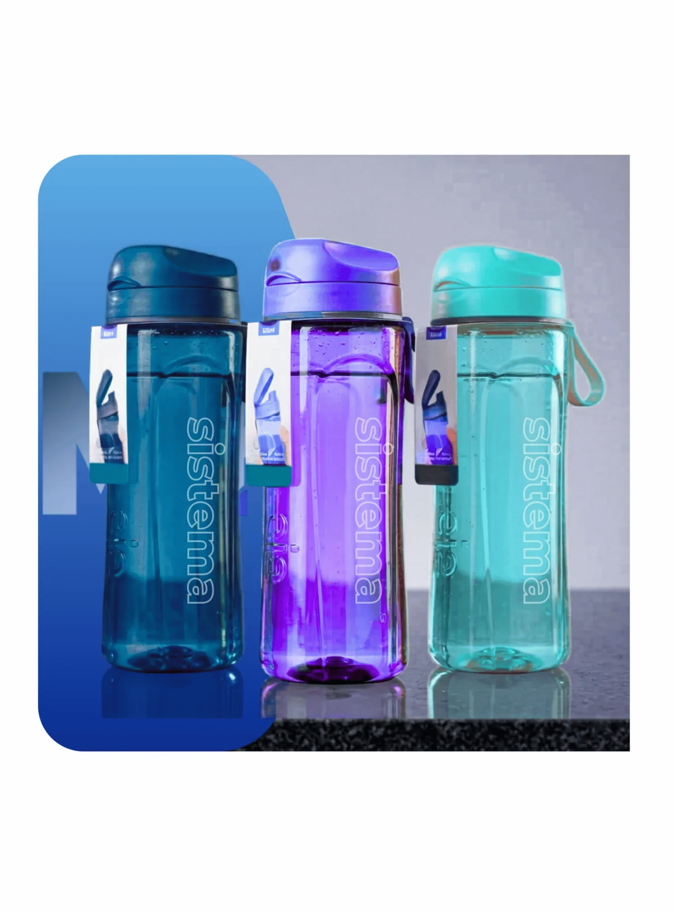 Botella De Agua Sistema Swift 600ml Reutilizable Libre Bpa Morado-6