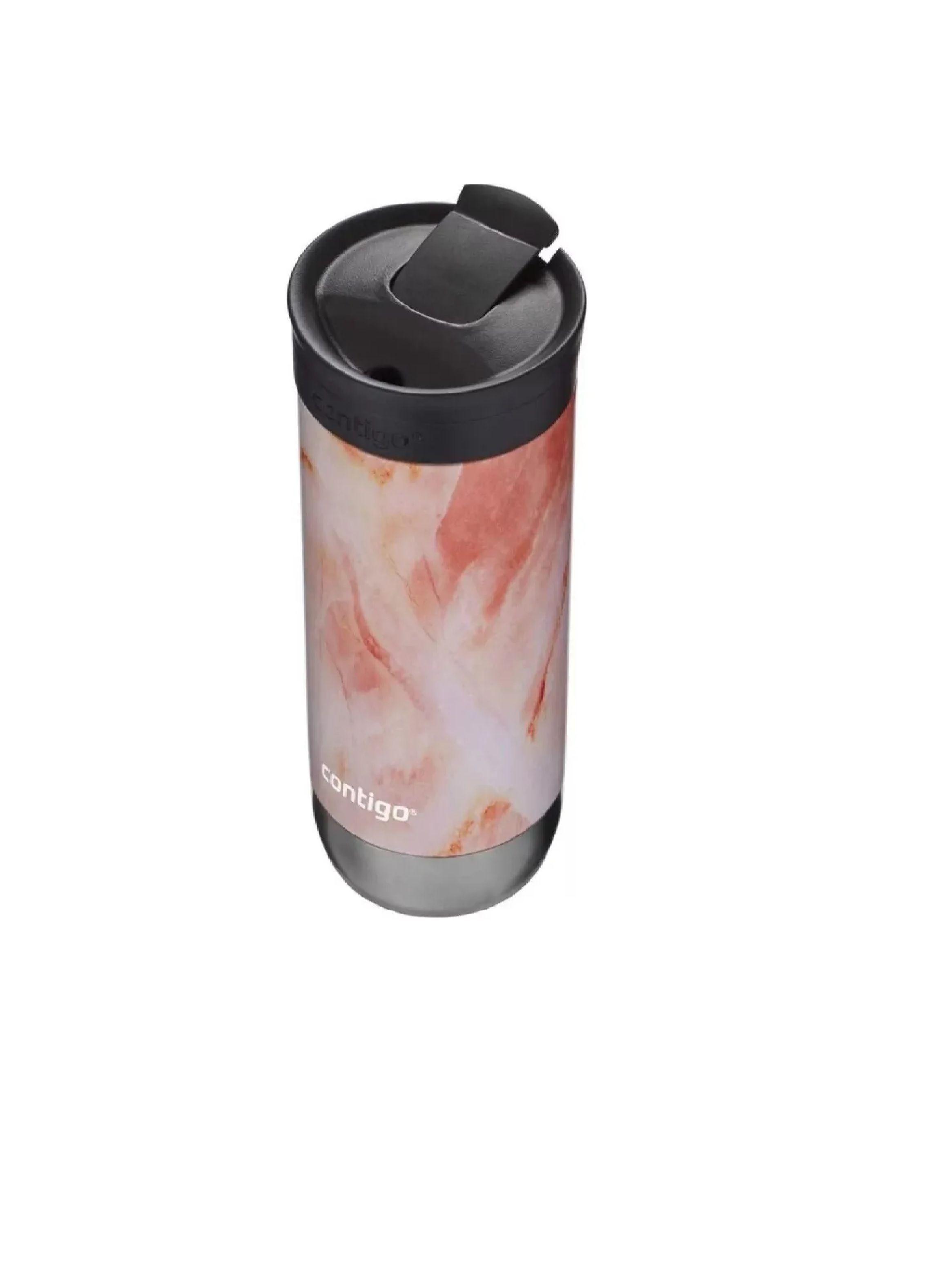 Combo Vaso Contigo ® Térmico Mug Huron 473 Ml Negro Y Marmol-3