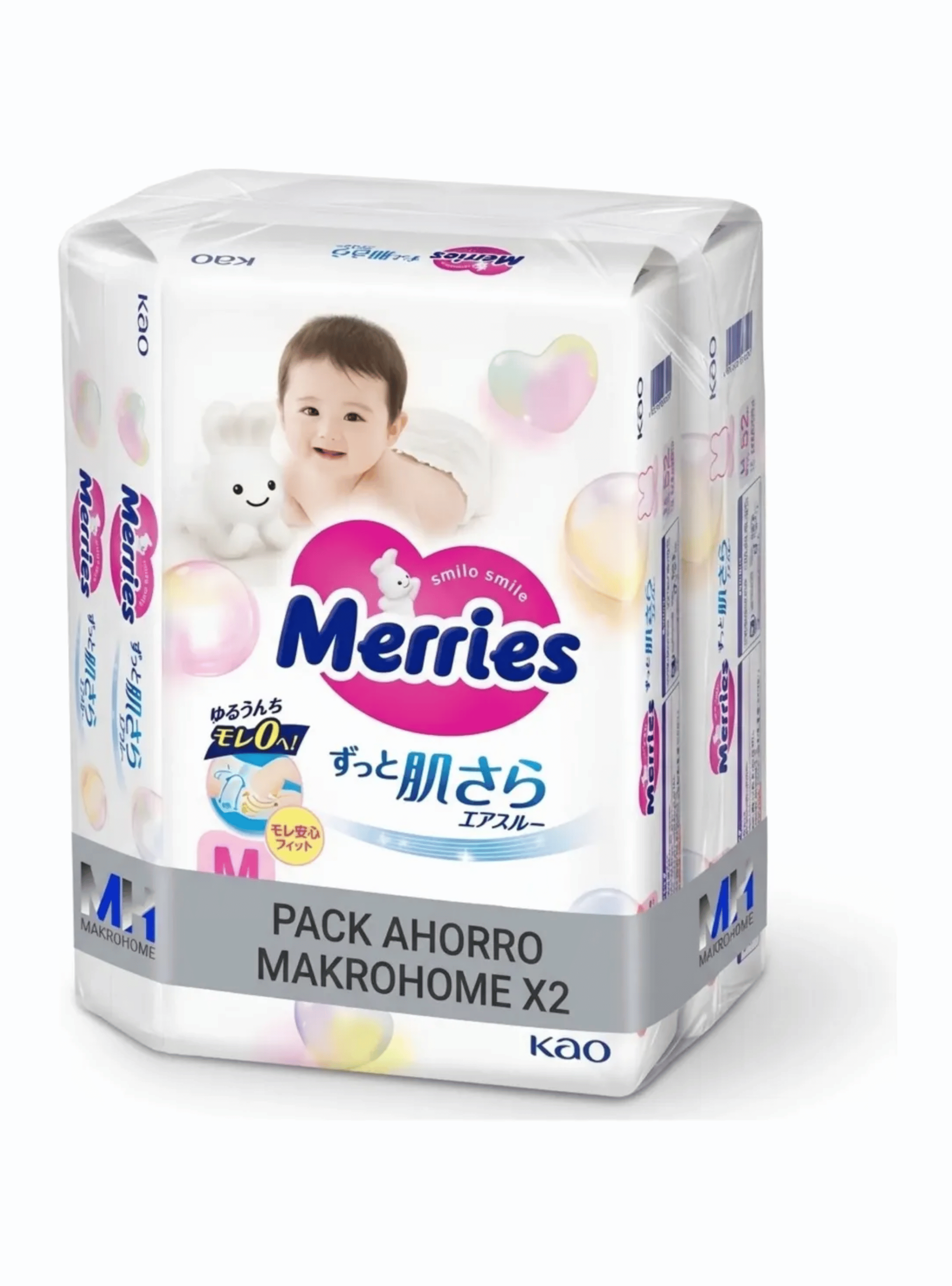 Panales Merries Talla M Velcro Pack X2 104 Unidades 6 15 Kg-0