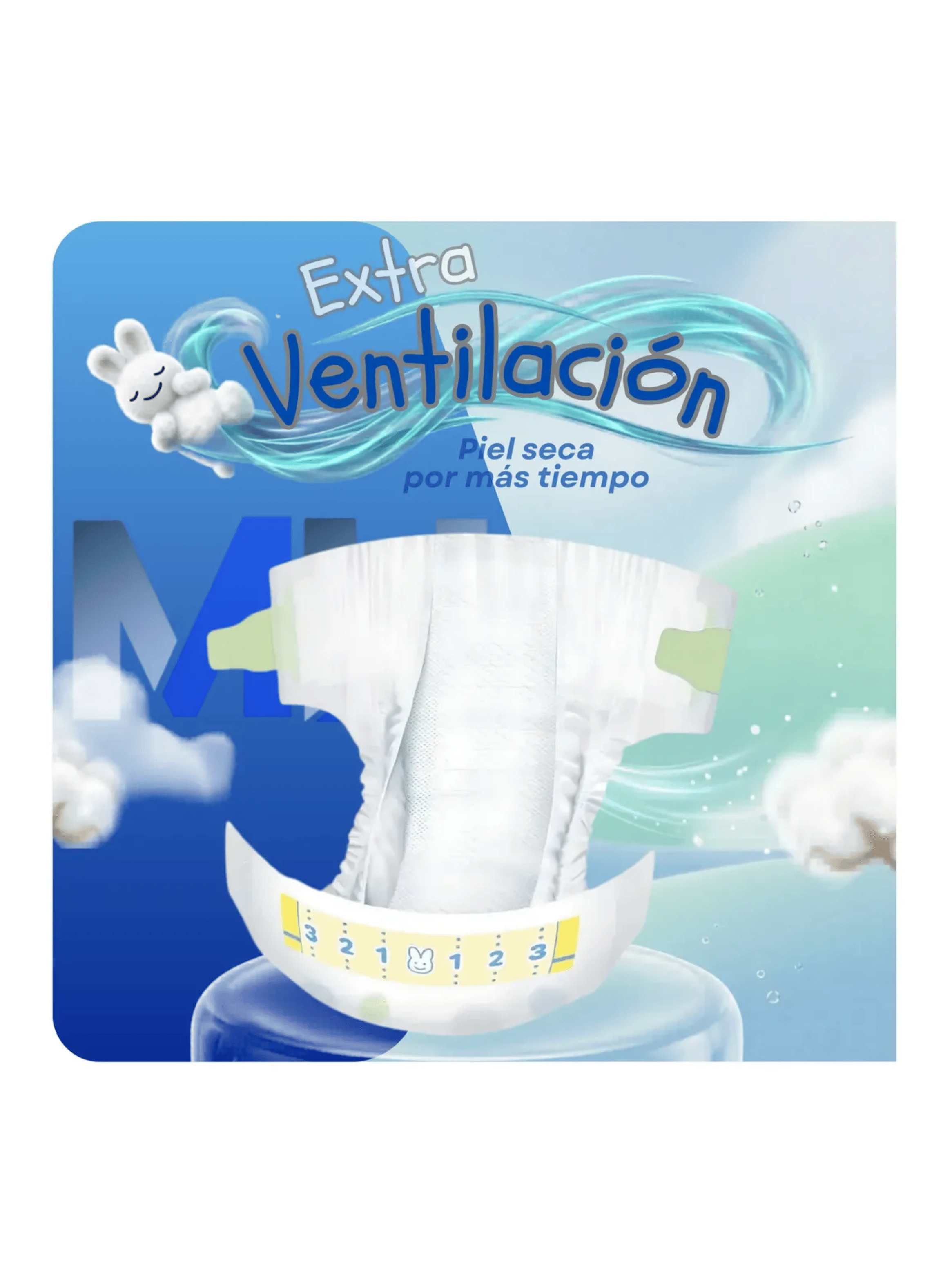 Panales Merries Talla M Velcro Pack X2 104 Unidades 6 15 Kg-4