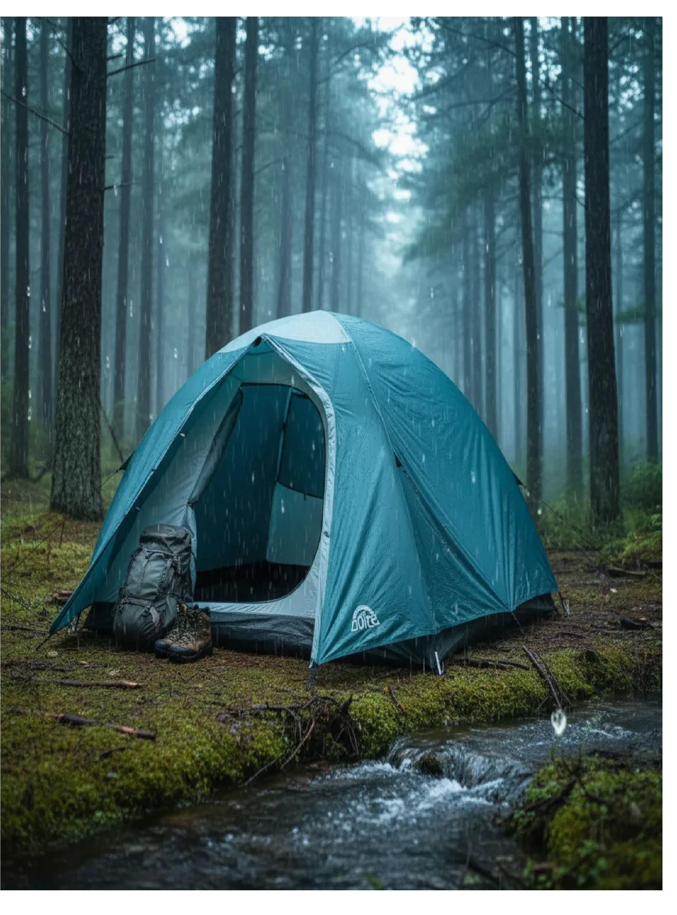 Carpa Fox Para 2 Personas Waterproof Verde Aventura Confort-3