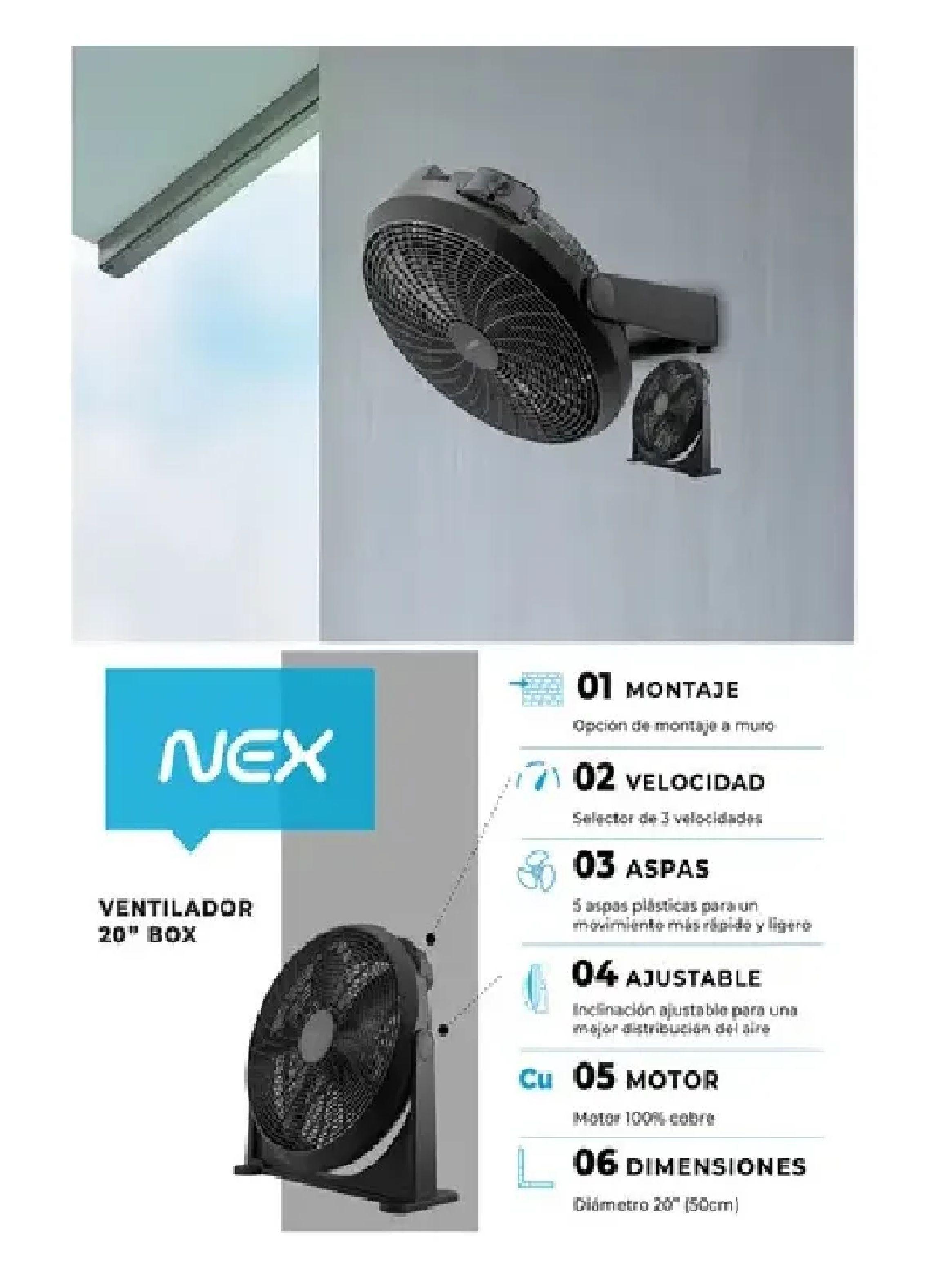 Ventilador Nex Box 20 50cm Fct2020 5 Aspas 60w-6