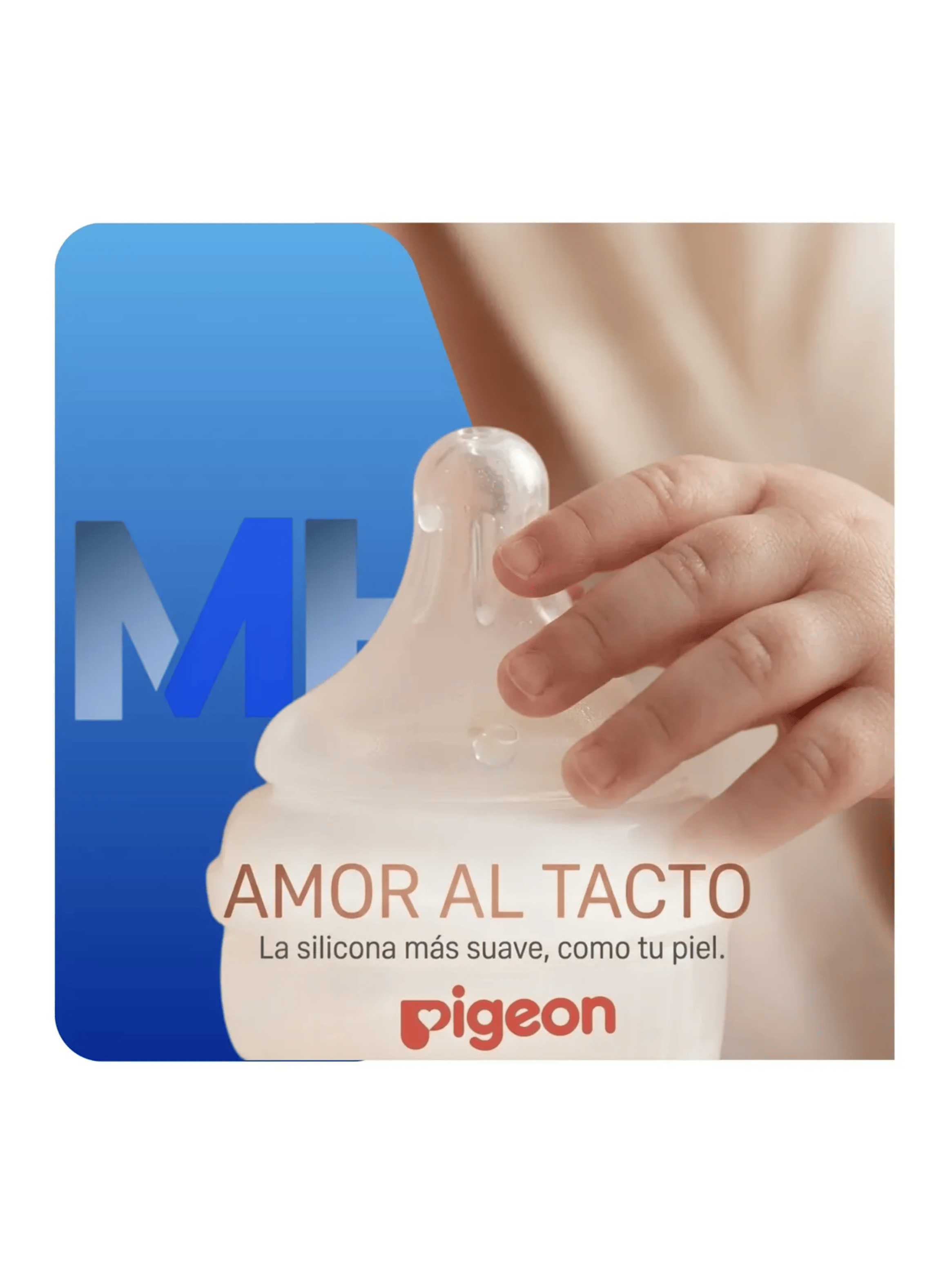 Mamadera Pigeon Softouch Pp Anticolicos elegir Medida Blanco 330ML-4