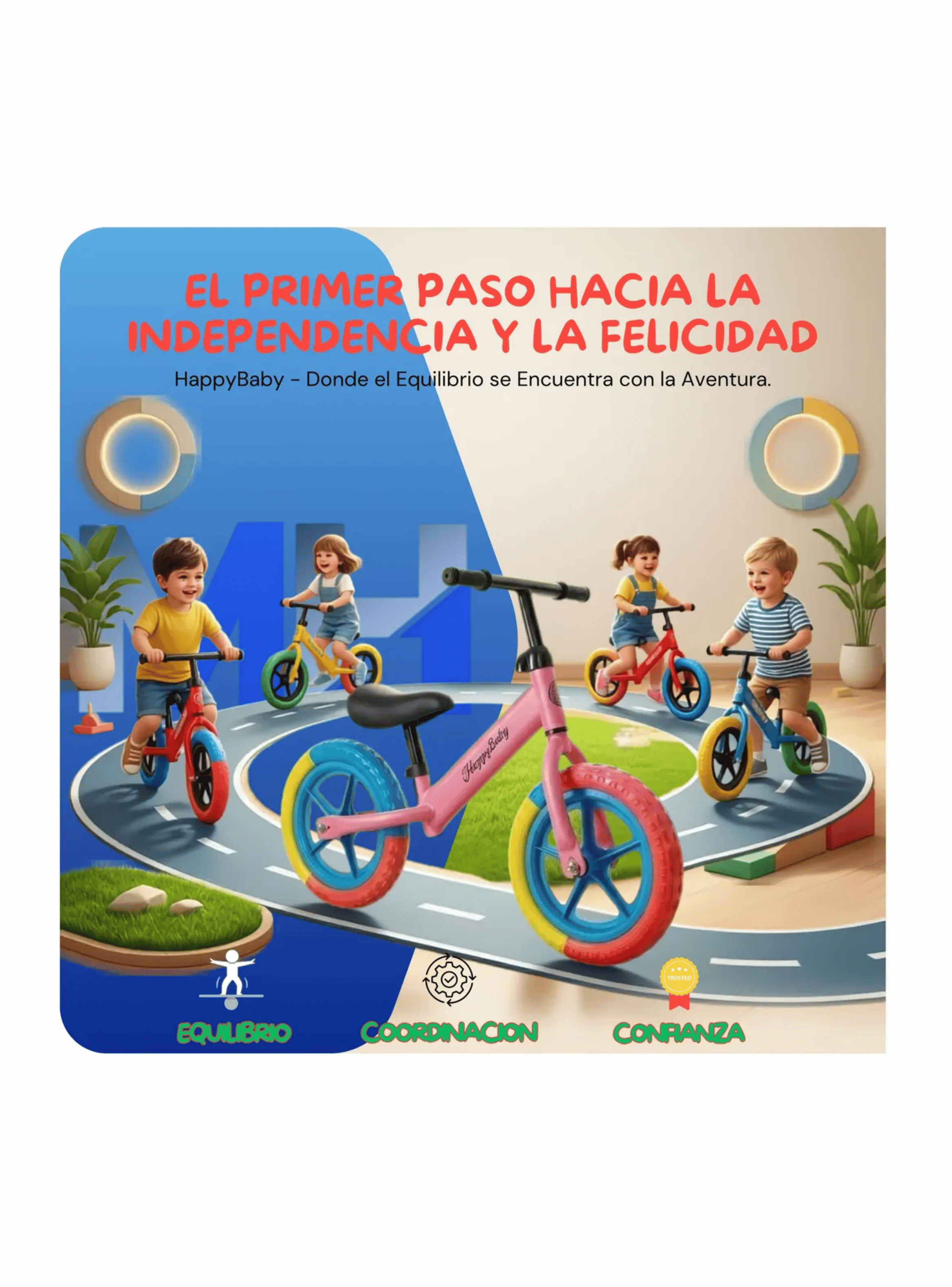 Bicicleta De Equilibrio Aprendizaje Ni os Sin Pedales Star Rosa-1
