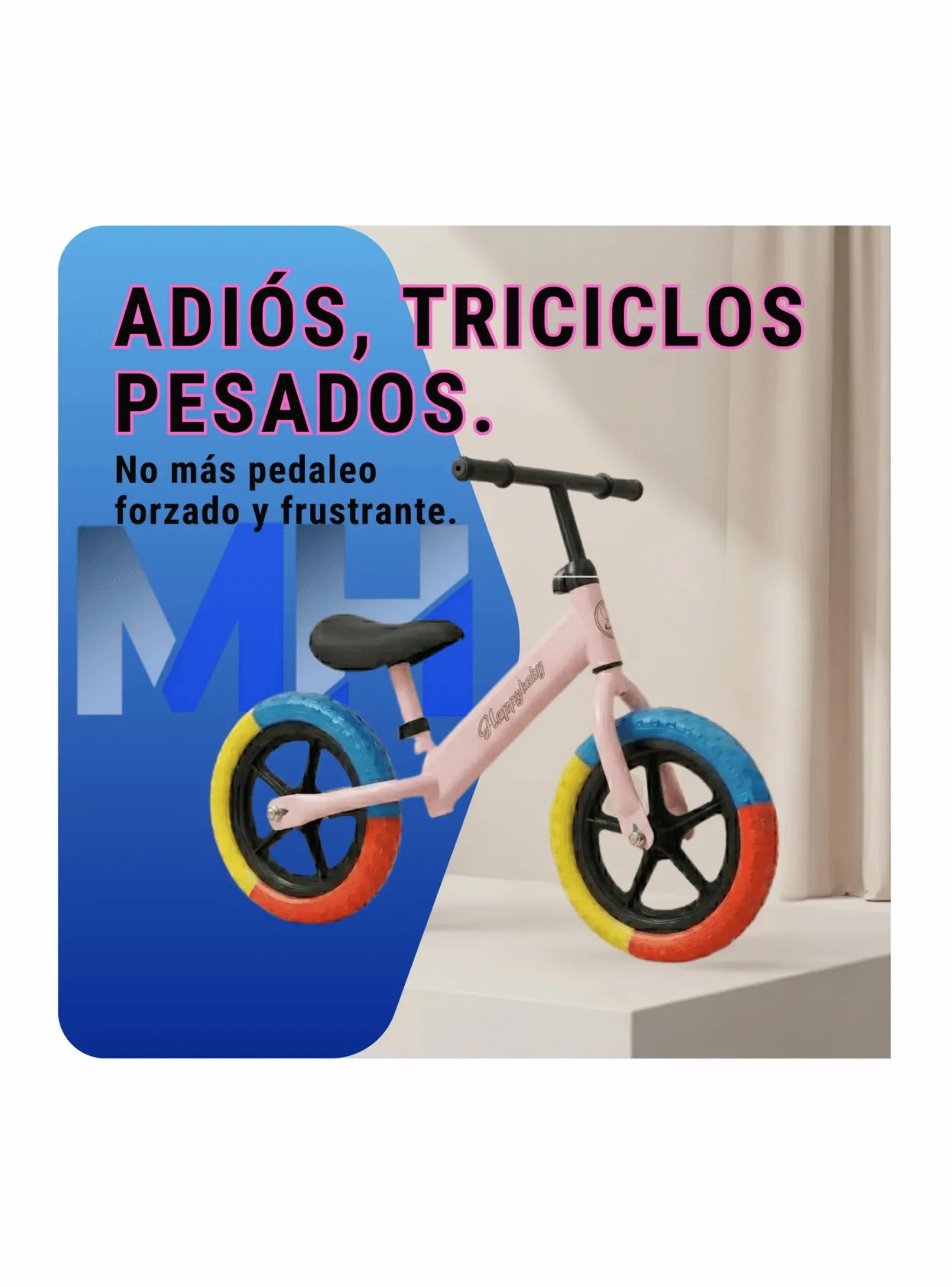 Bicicleta De Equilibrio Aprendizaje Ni os Sin Pedales Star Rosa-2