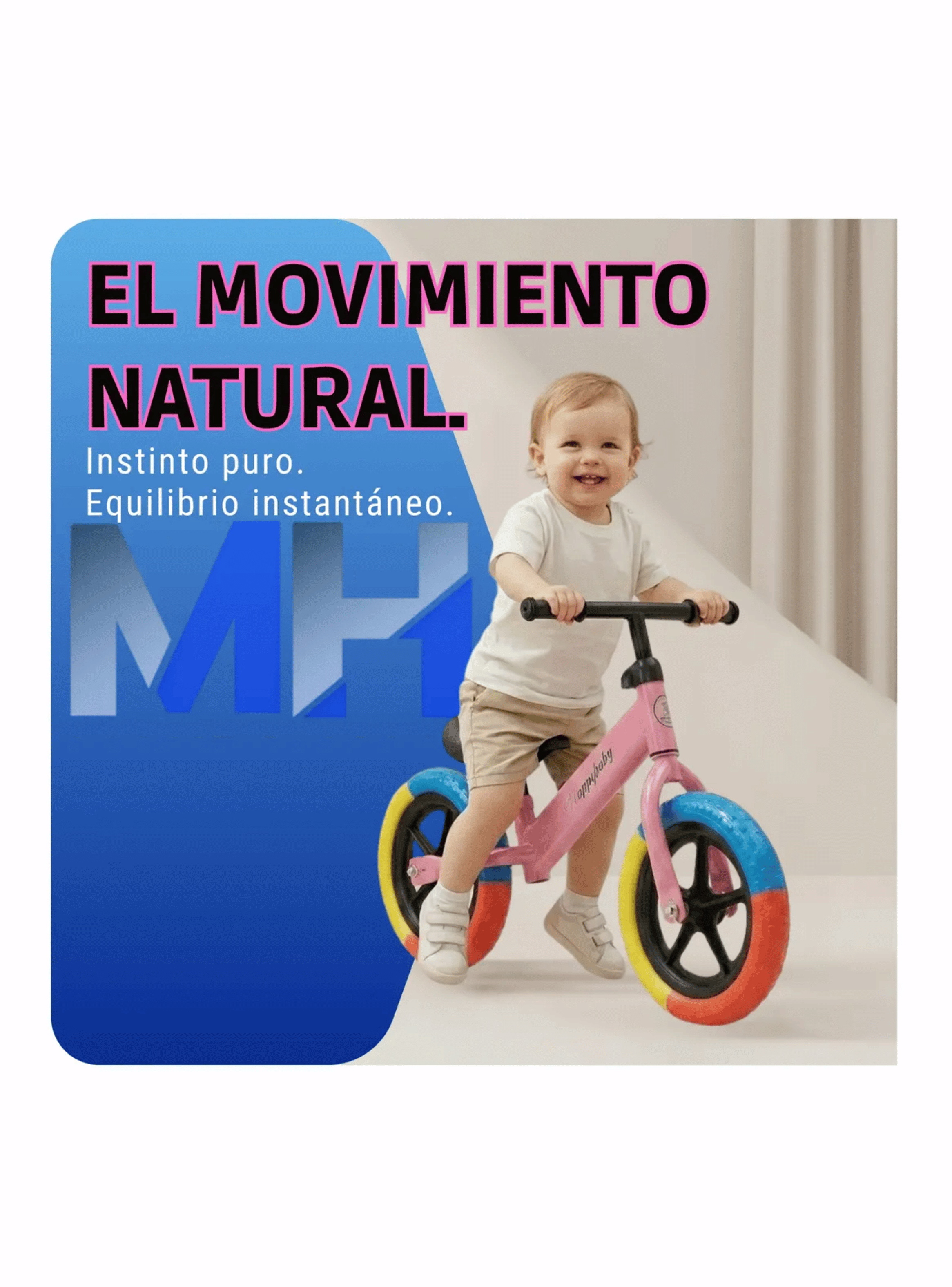 Bicicleta De Equilibrio Aprendizaje Ni os Sin Pedales Star Rosa-3