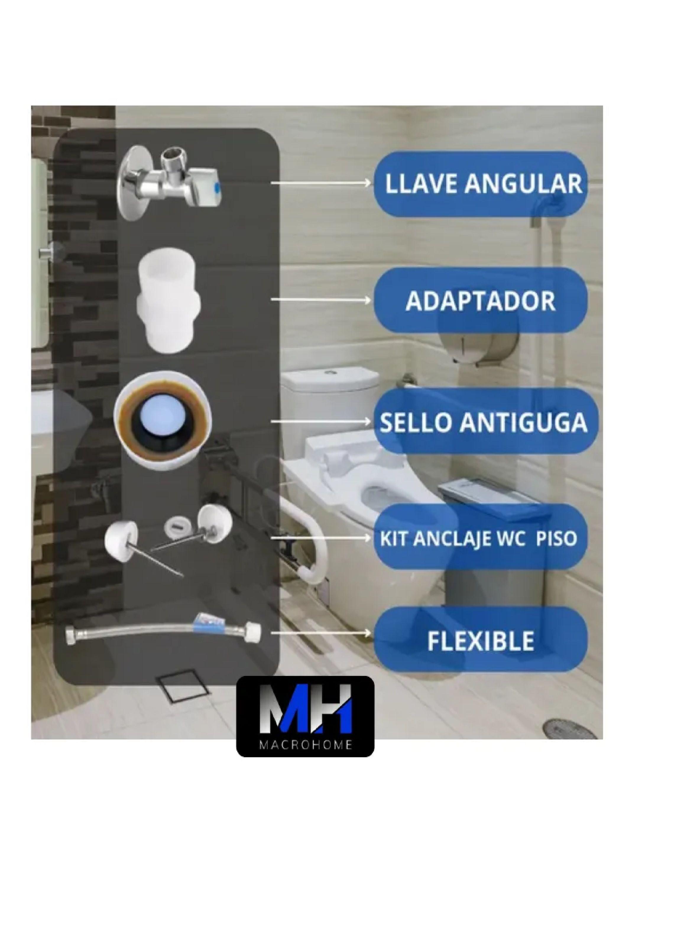 Kit Wc Anclaje Antifuga Admision Set Completo Instalar Wc-2