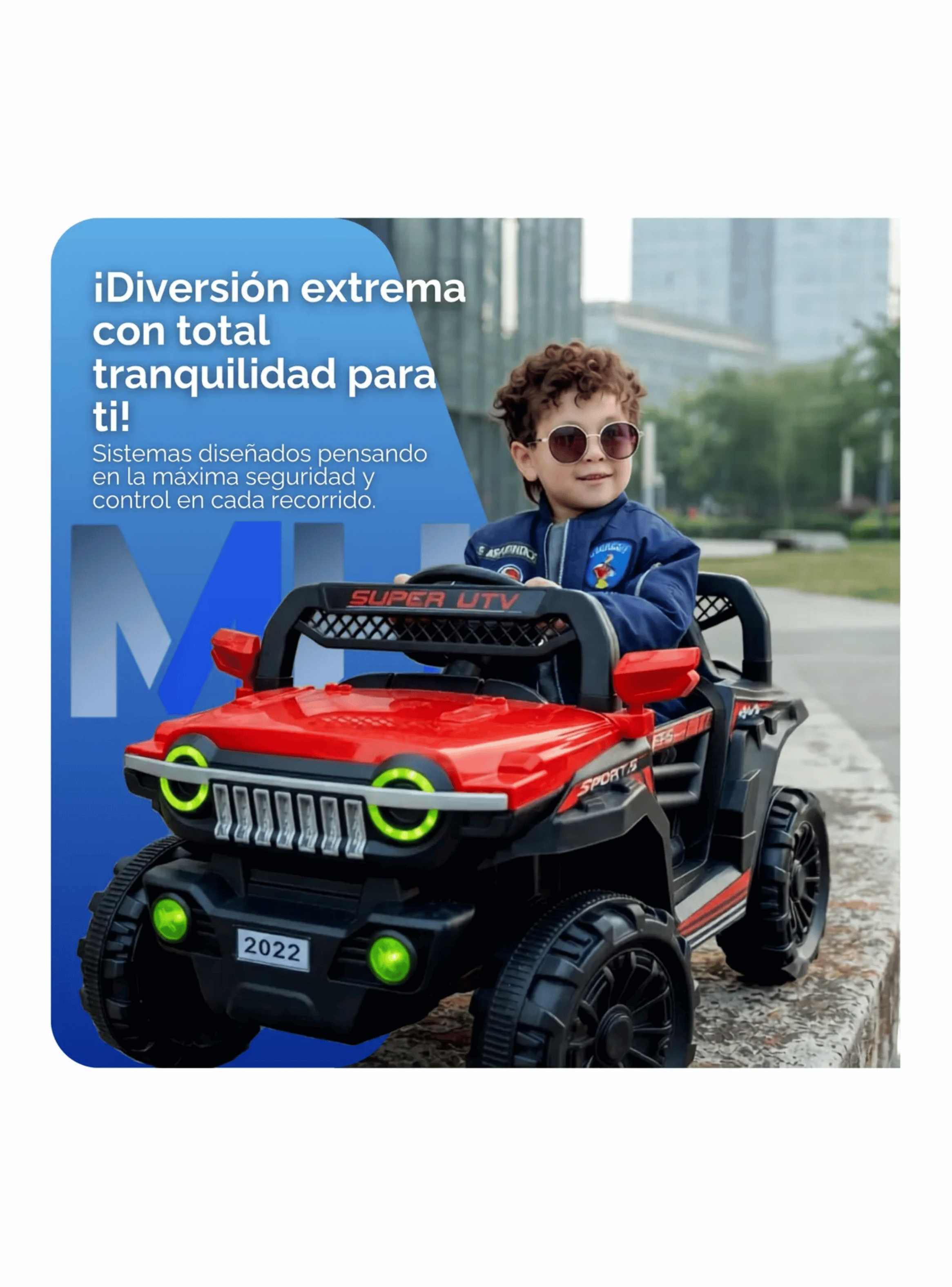 Auto Electrico Jeep Infantil A Bateria Con Luces Mp3 Usb-3