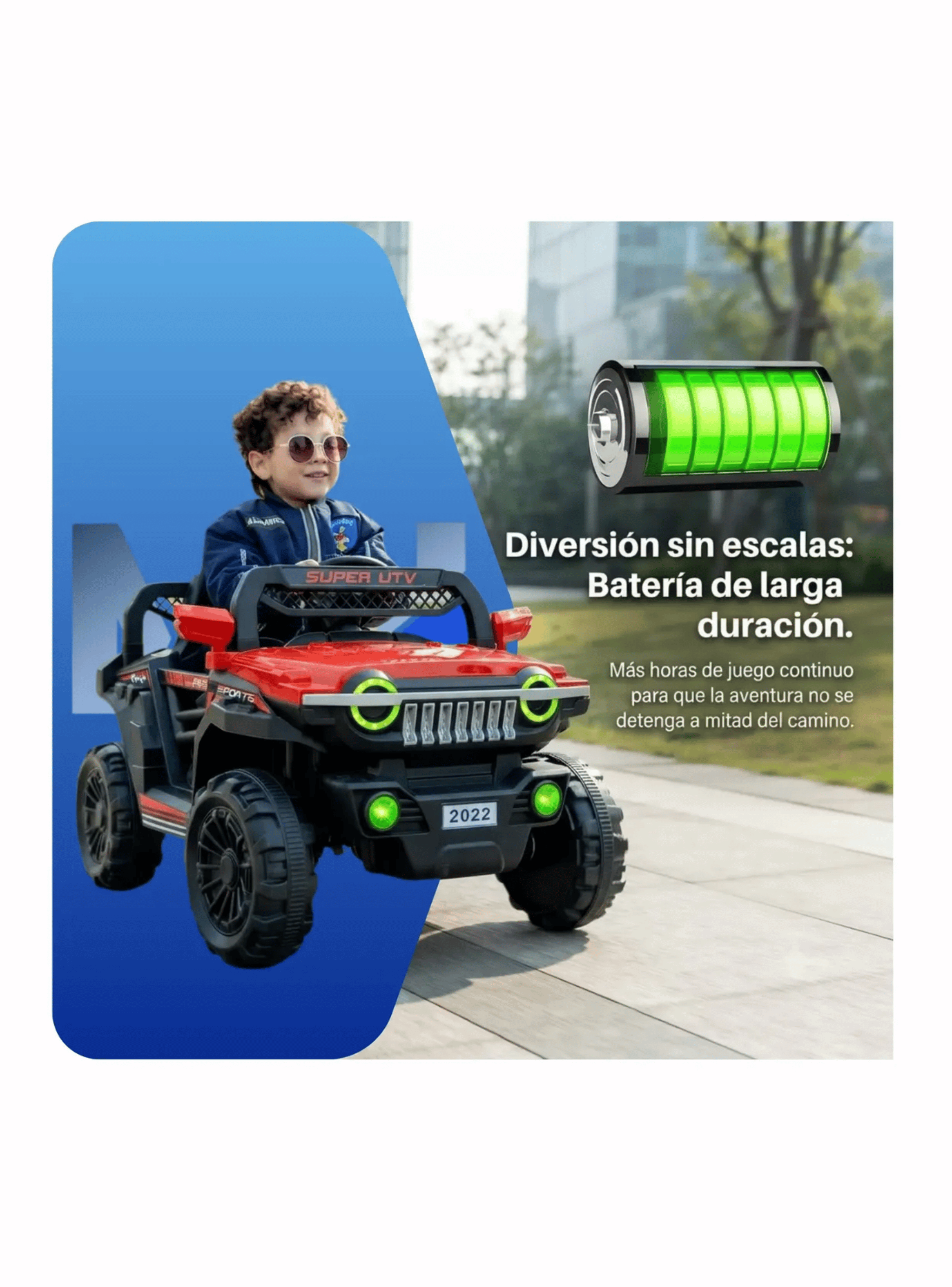 Auto Electrico Jeep Infantil A Bateria Con Luces Mp3 Usb-5