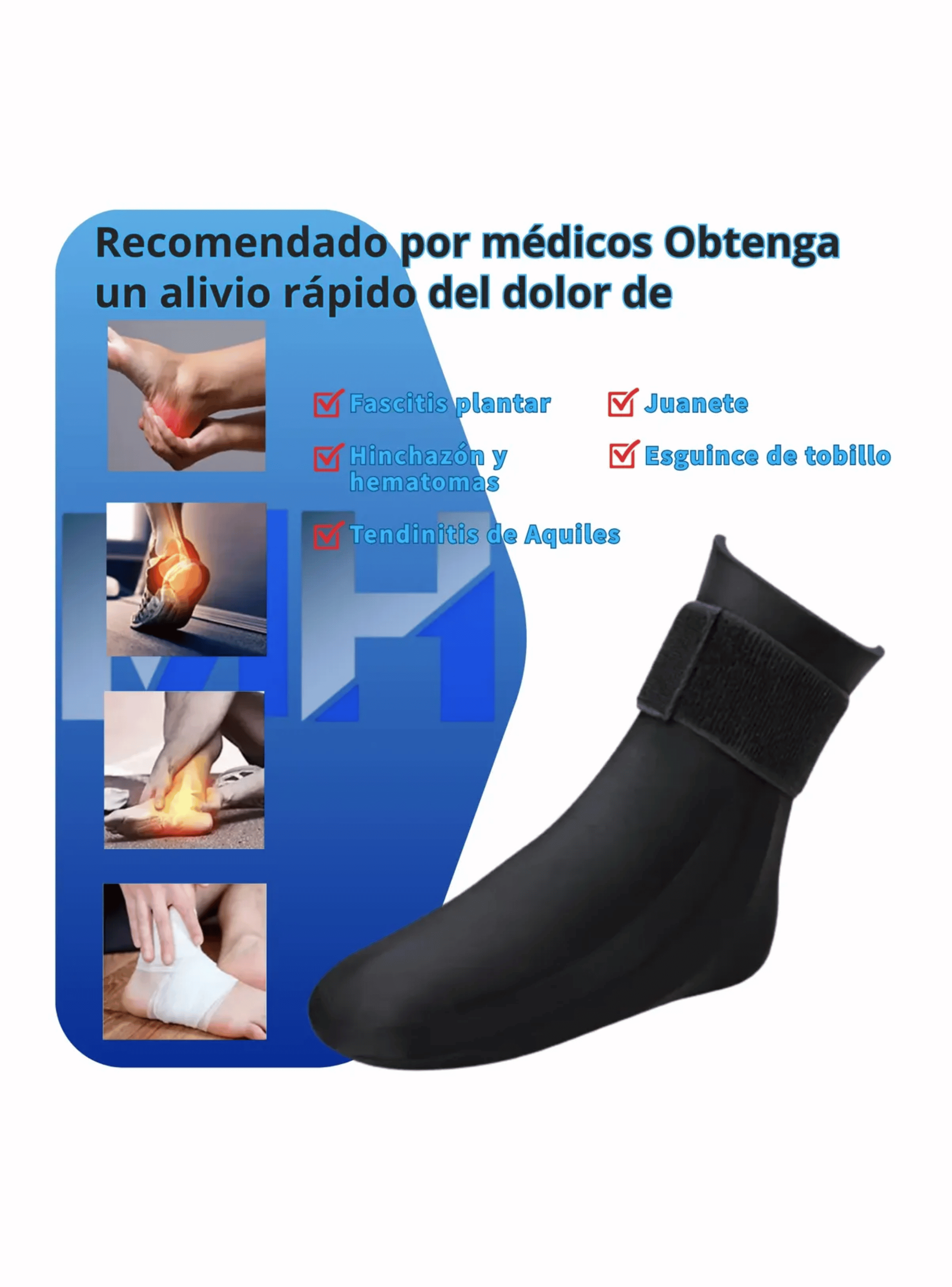 Compresa Calcetin De Gel 360 Fascitis Plantar Artritis-2