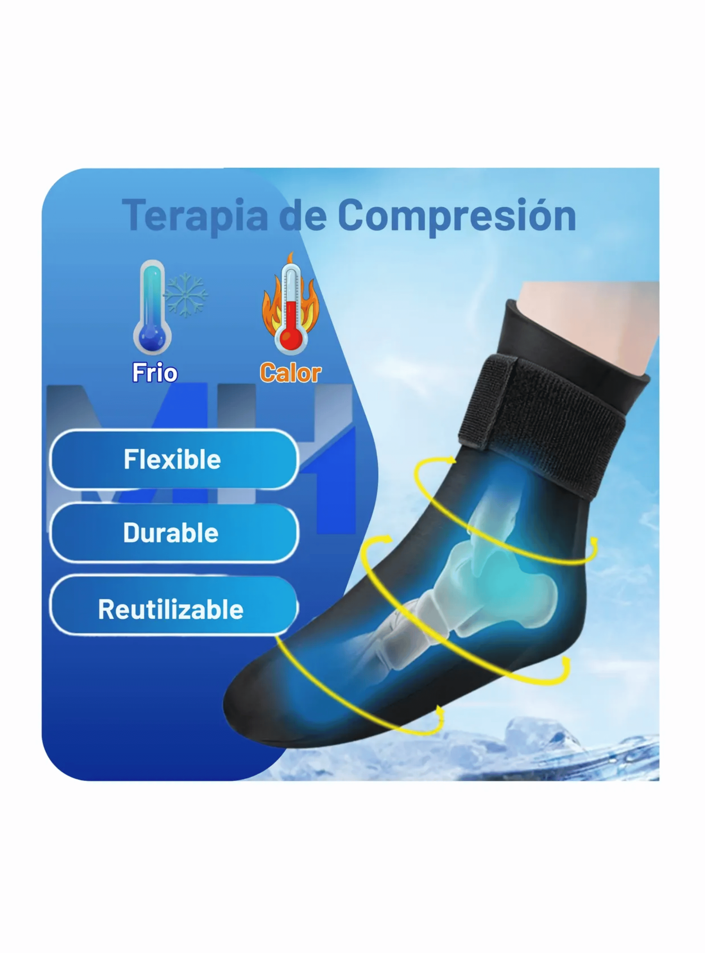 Compresa Calcetin De Gel 360 Fascitis Plantar Artritis-5