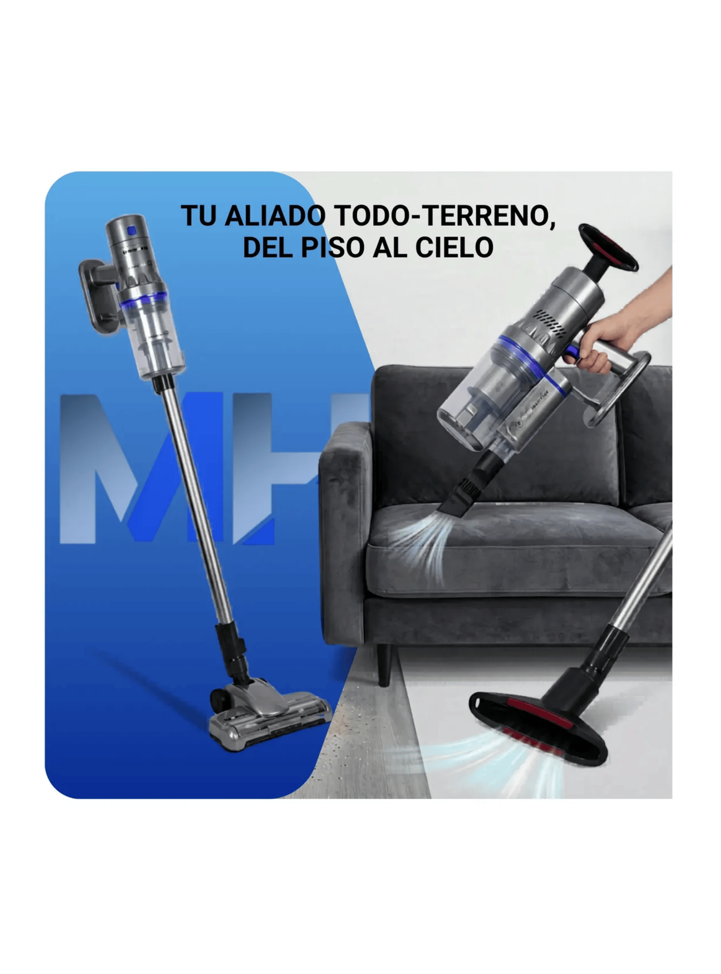Aspiradora Inalambrica 2 En 1 Sindelen 200w 2 Baterias-4